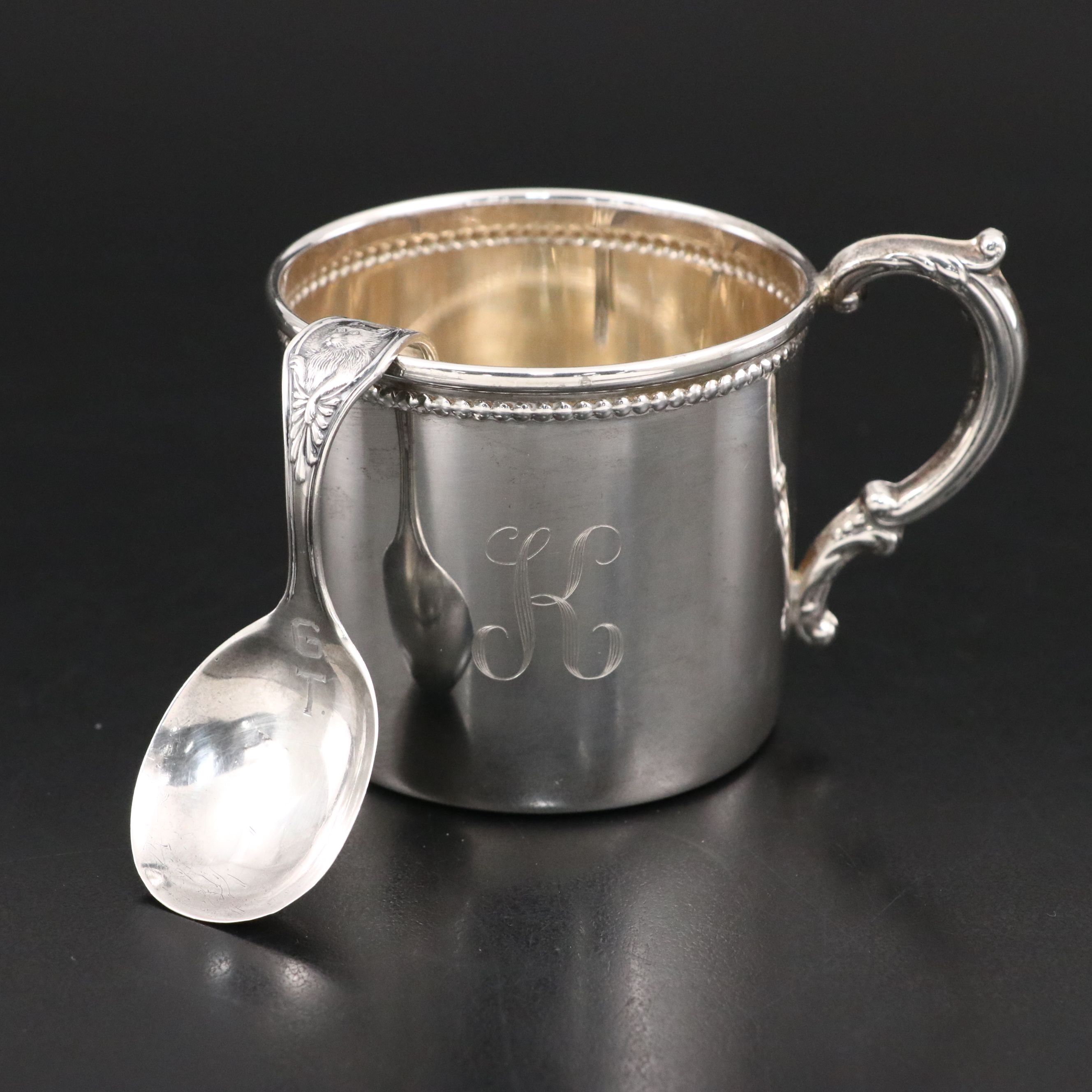 Empire Sterling Cup with Sterling Baby Spoon
