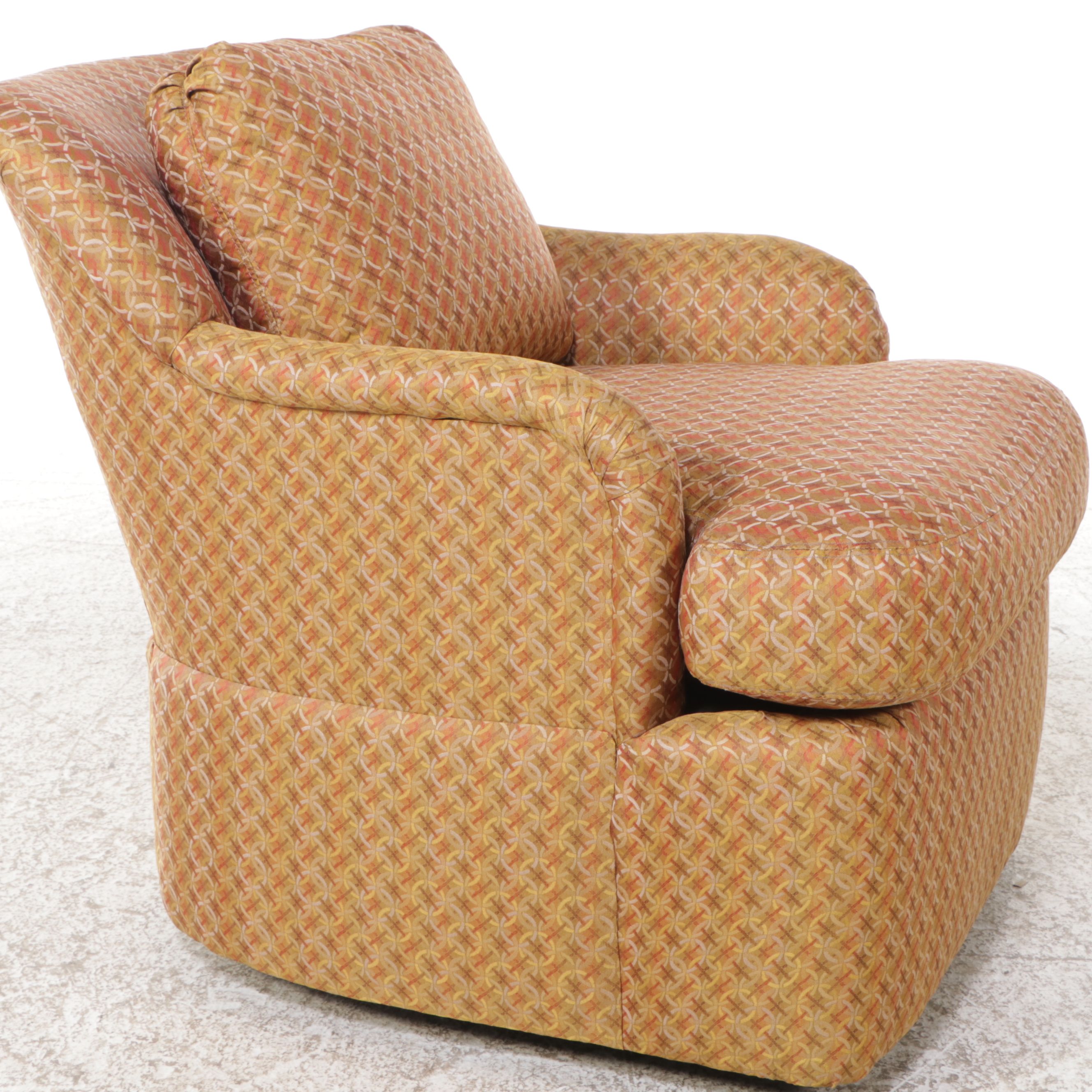 Upholstered Swivel Lounge Chair