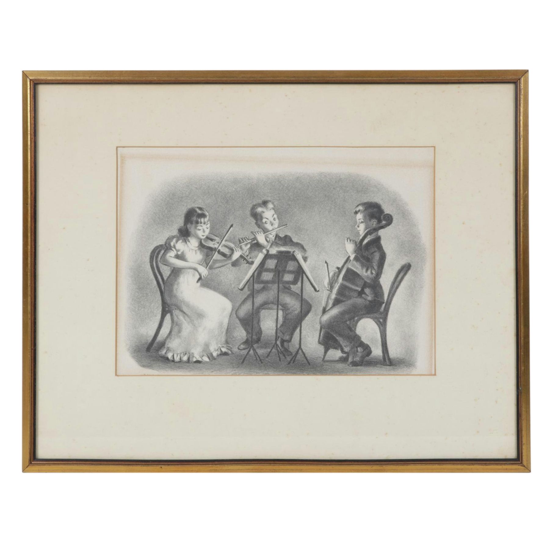 Andre Ruellan "Trio" Lithograph, 1940
