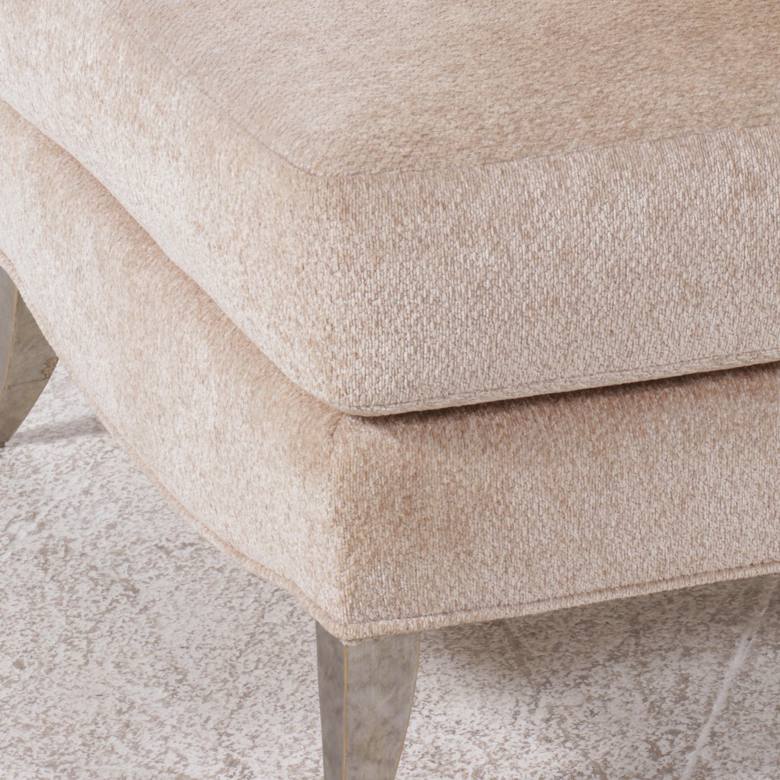 Chenille Upholstered Chaise Lounge