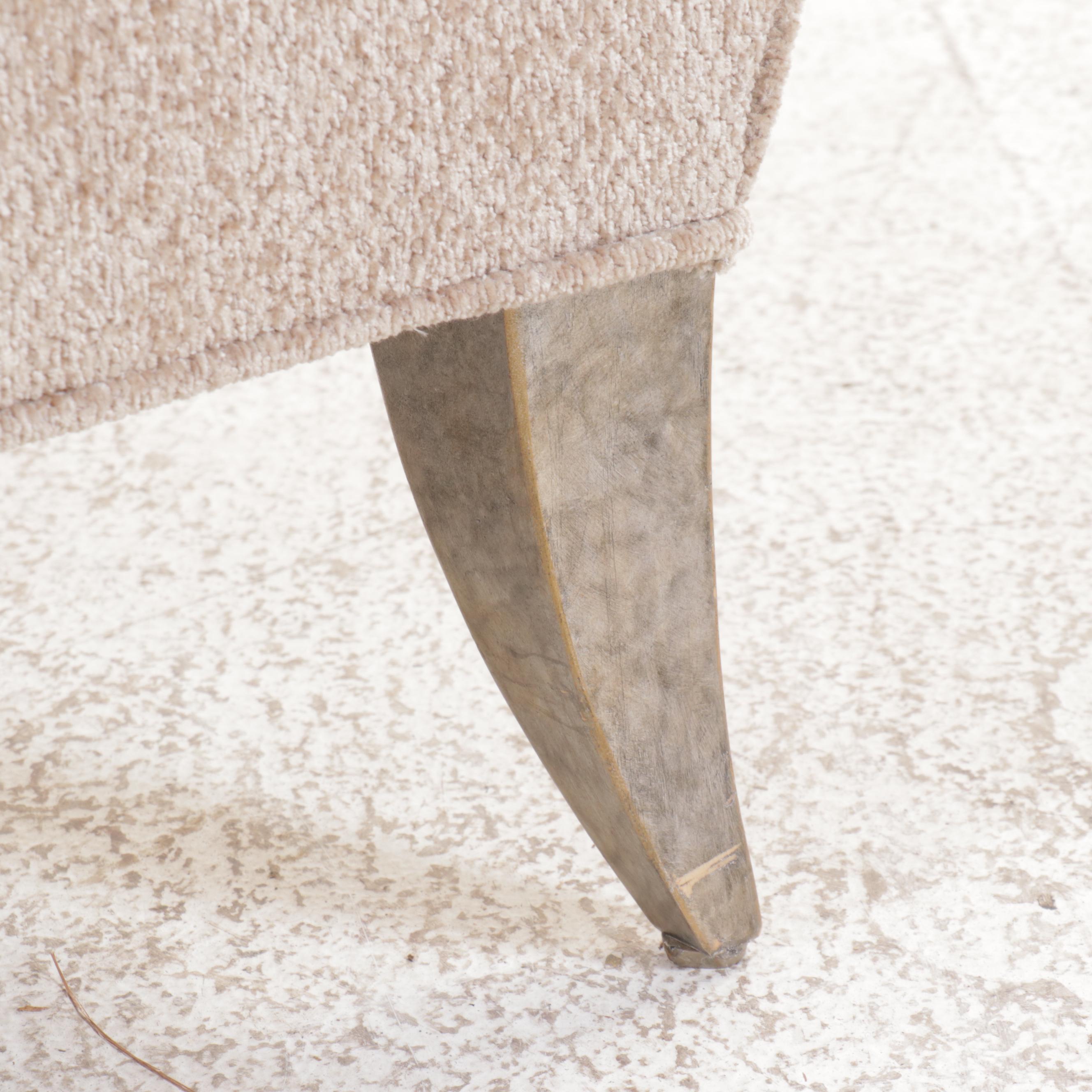 Chenille Upholstered Chaise Lounge