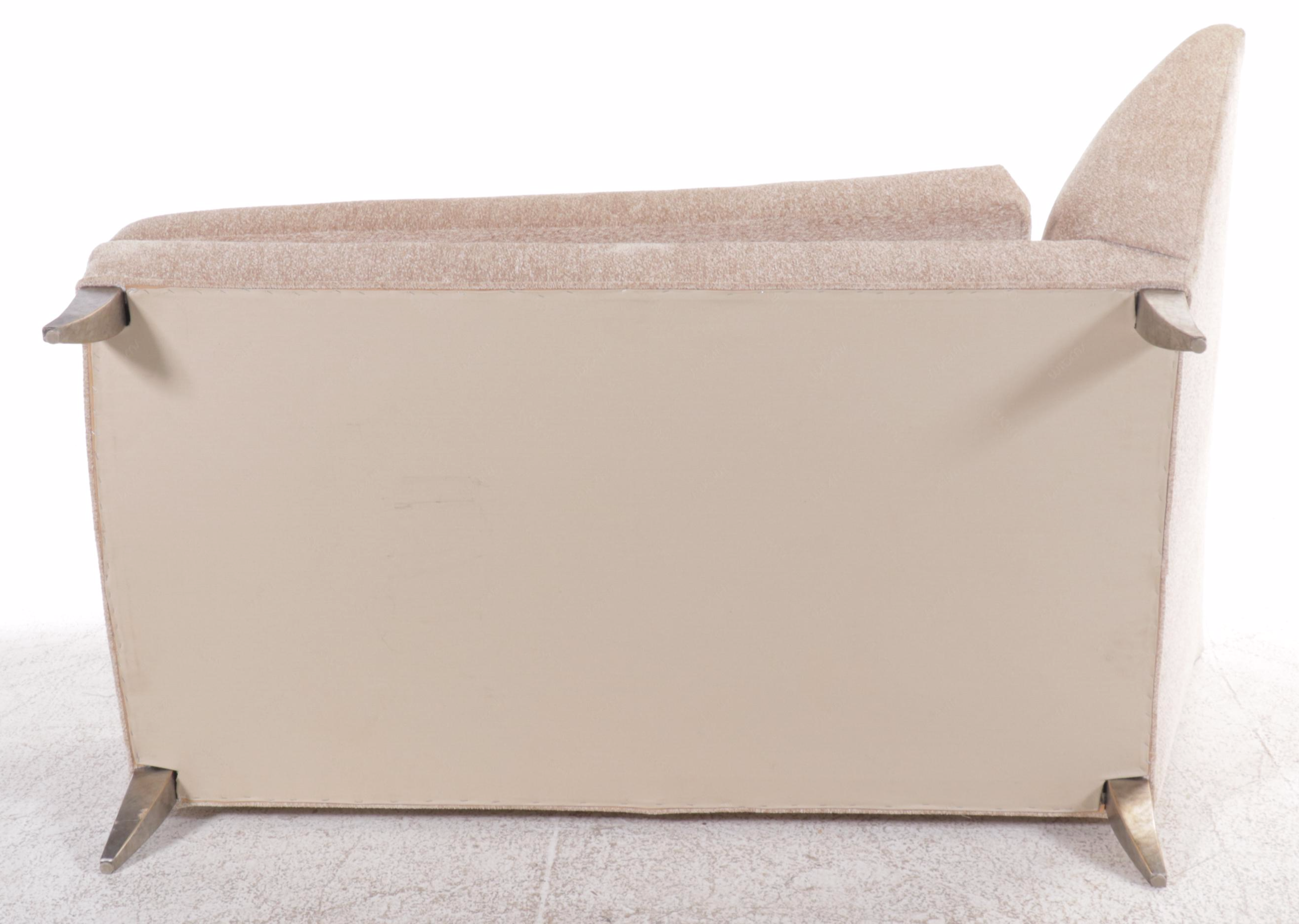 Chenille Upholstered Chaise Lounge