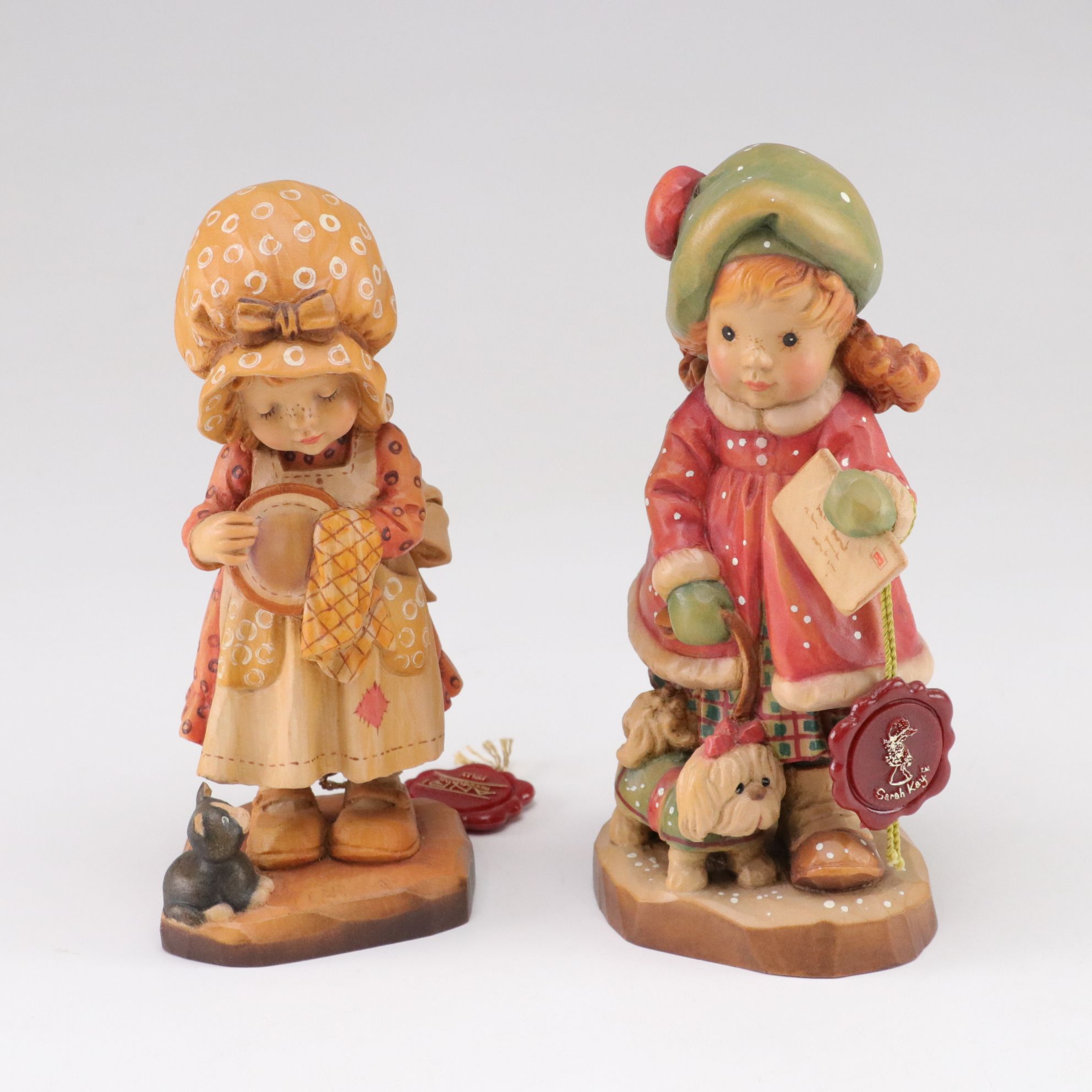 Sarah Kay for ANRI Woodcarved "Yule Tide", "Helping Mother" and More Figurines