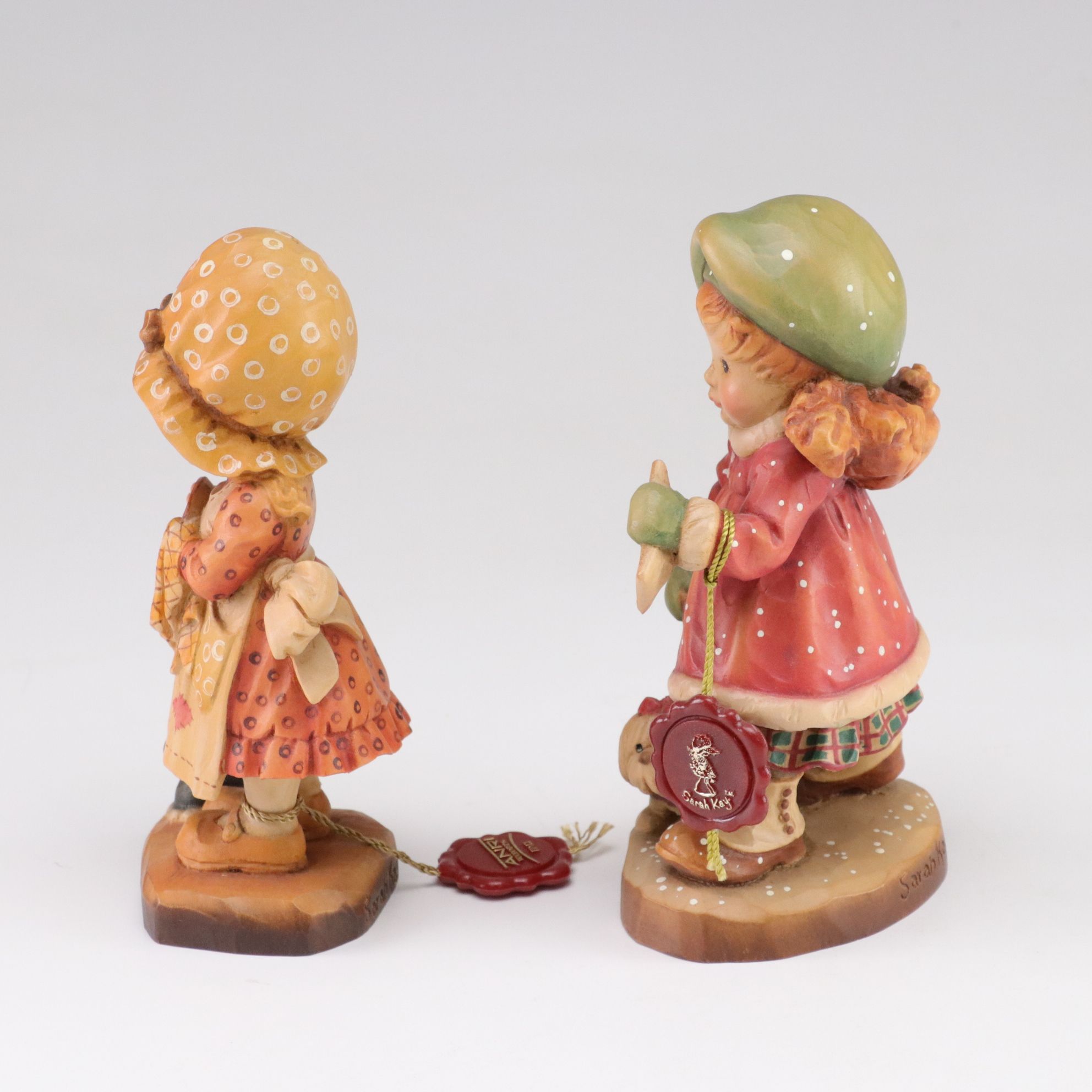 Sarah Kay for ANRI Woodcarved "Yule Tide", "Helping Mother" and More Figurines
