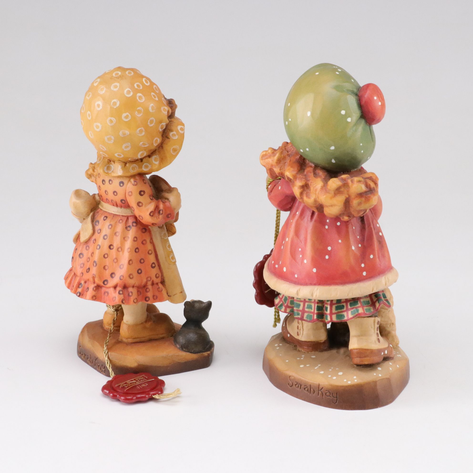 Sarah Kay for ANRI Woodcarved "Yule Tide", "Helping Mother" and More Figurines