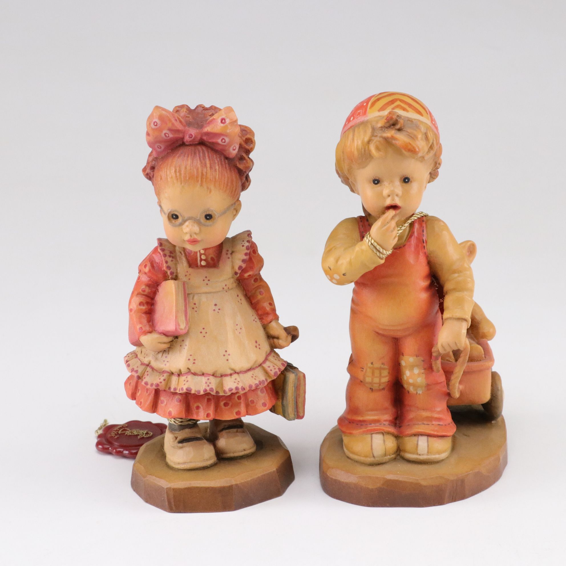 Sarah Kay for ANRI Woodcarved "Yule Tide", "Helping Mother" and More Figurines