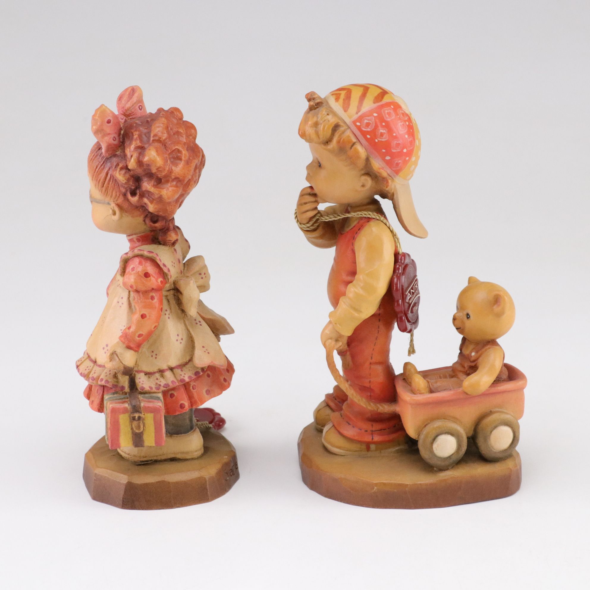 Sarah Kay for ANRI Woodcarved "Yule Tide", "Helping Mother" and More Figurines