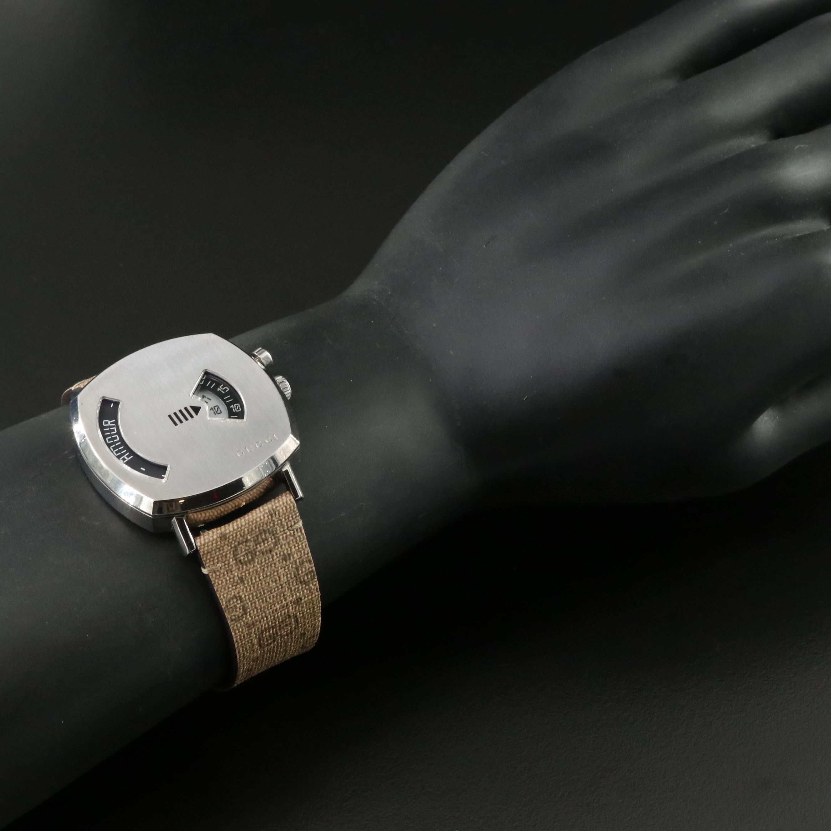 Gucci Grip Roulette Stainless Steel Quartz Watch