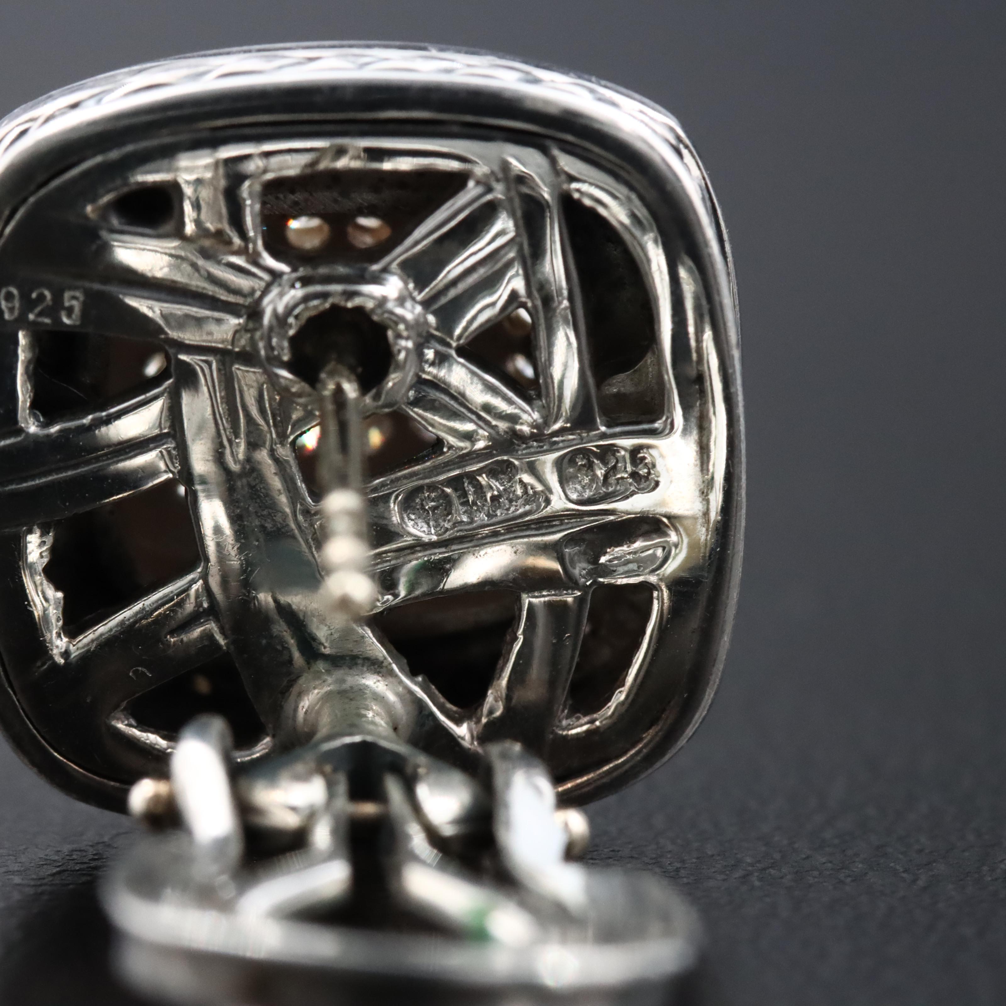 David Yurman Albion Sterling 1.04 Pavé Diamond Earrings