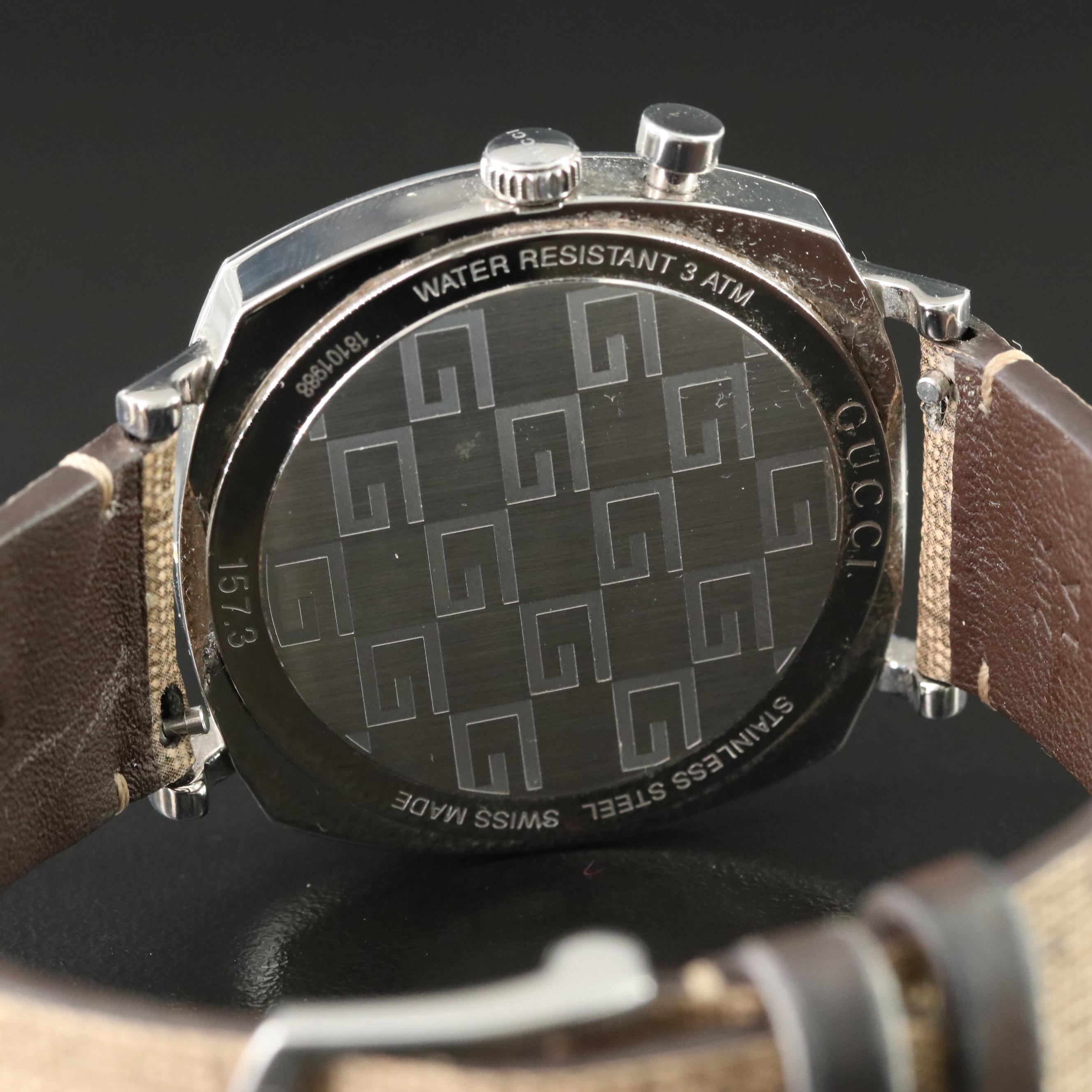 Gucci Grip Roulette Stainless Steel Quartz Watch