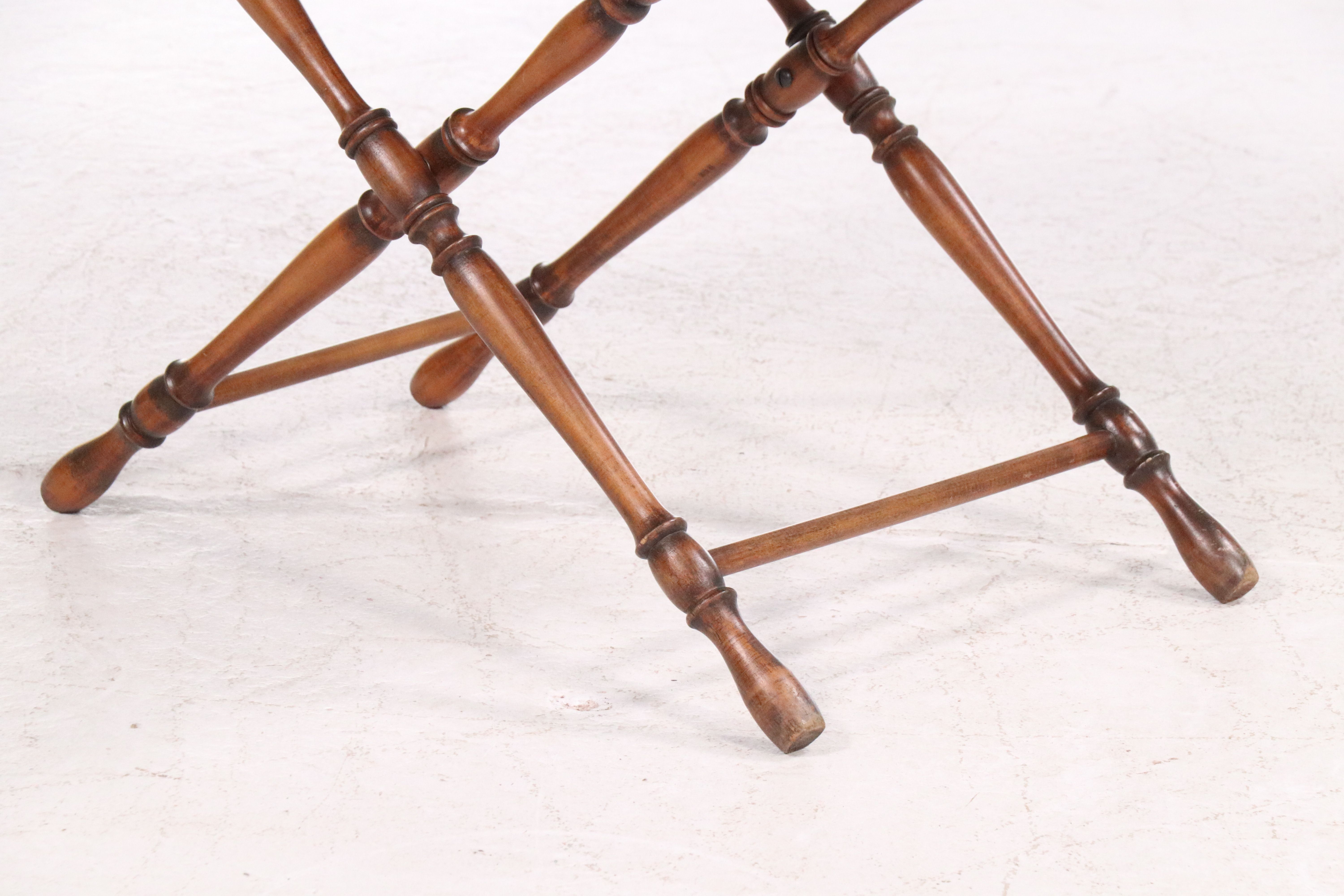 Turned Wood Butler's Tray Table