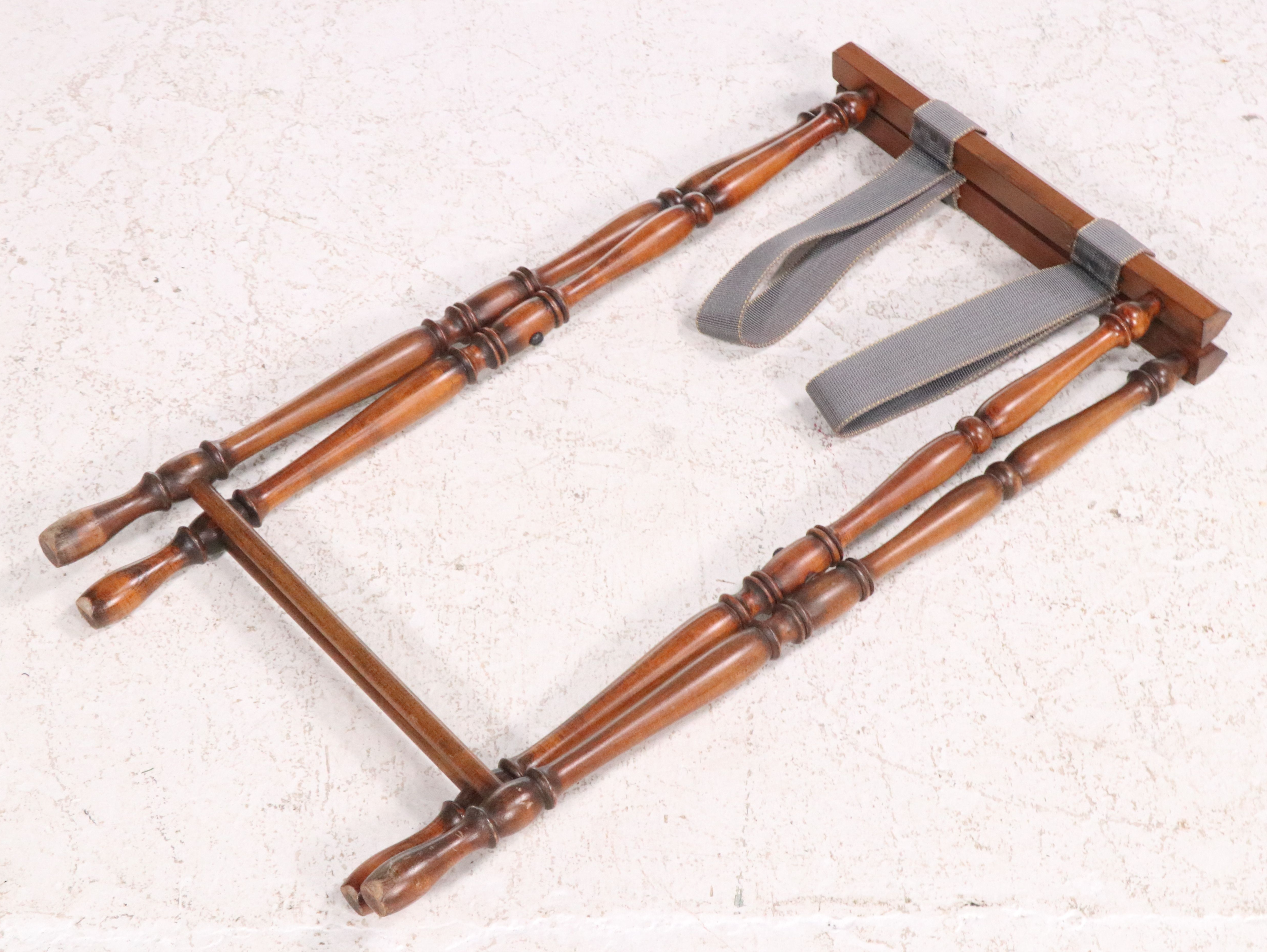 Turned Wood Butler's Tray Table