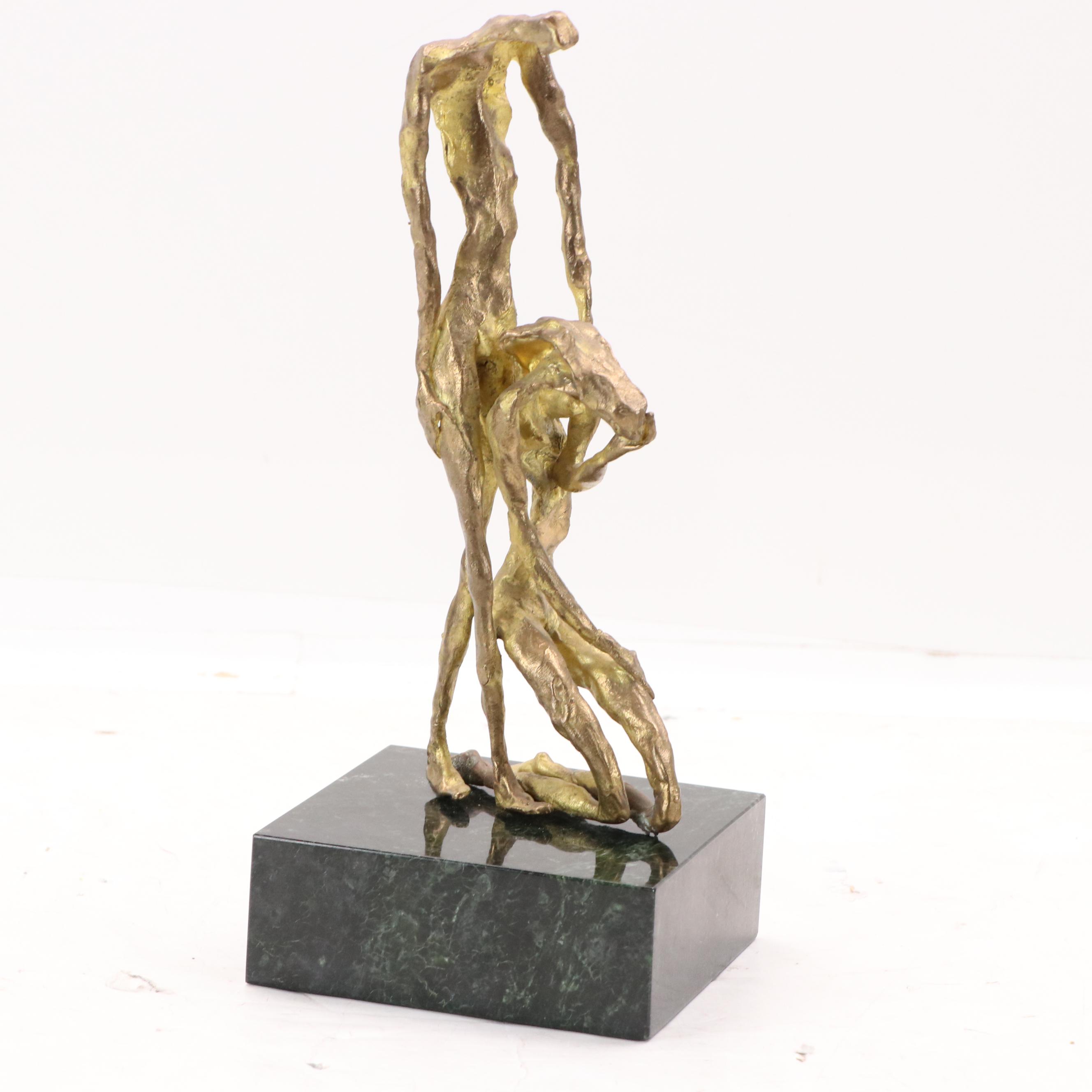 Bronze Sculpture After Emanuele Scarnicci of Solemn Figures