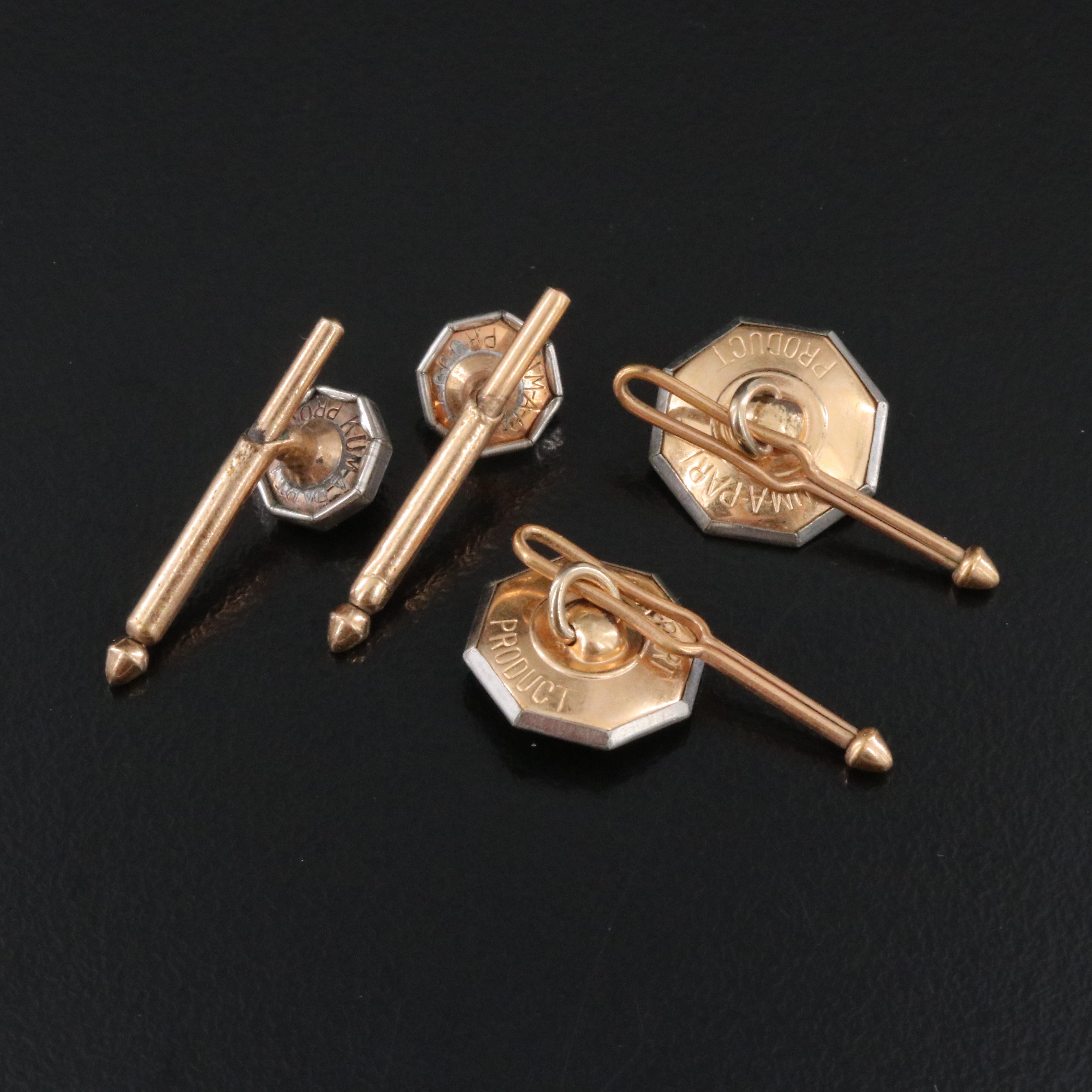 Vintage Faux Pearl Men's Dress Set