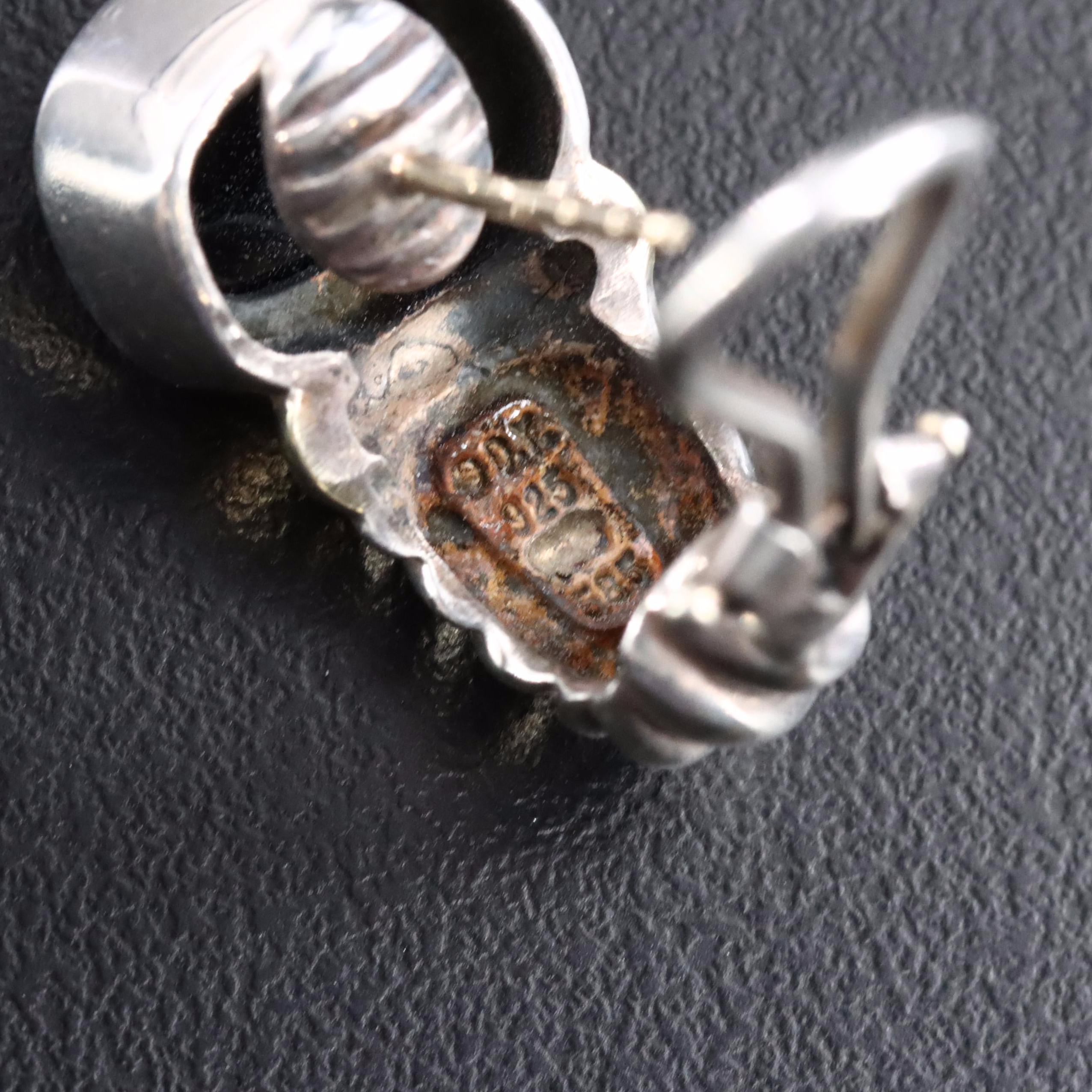 David Yurman Sterling and Black Onyx Shrimp Earrings with 14K Accents