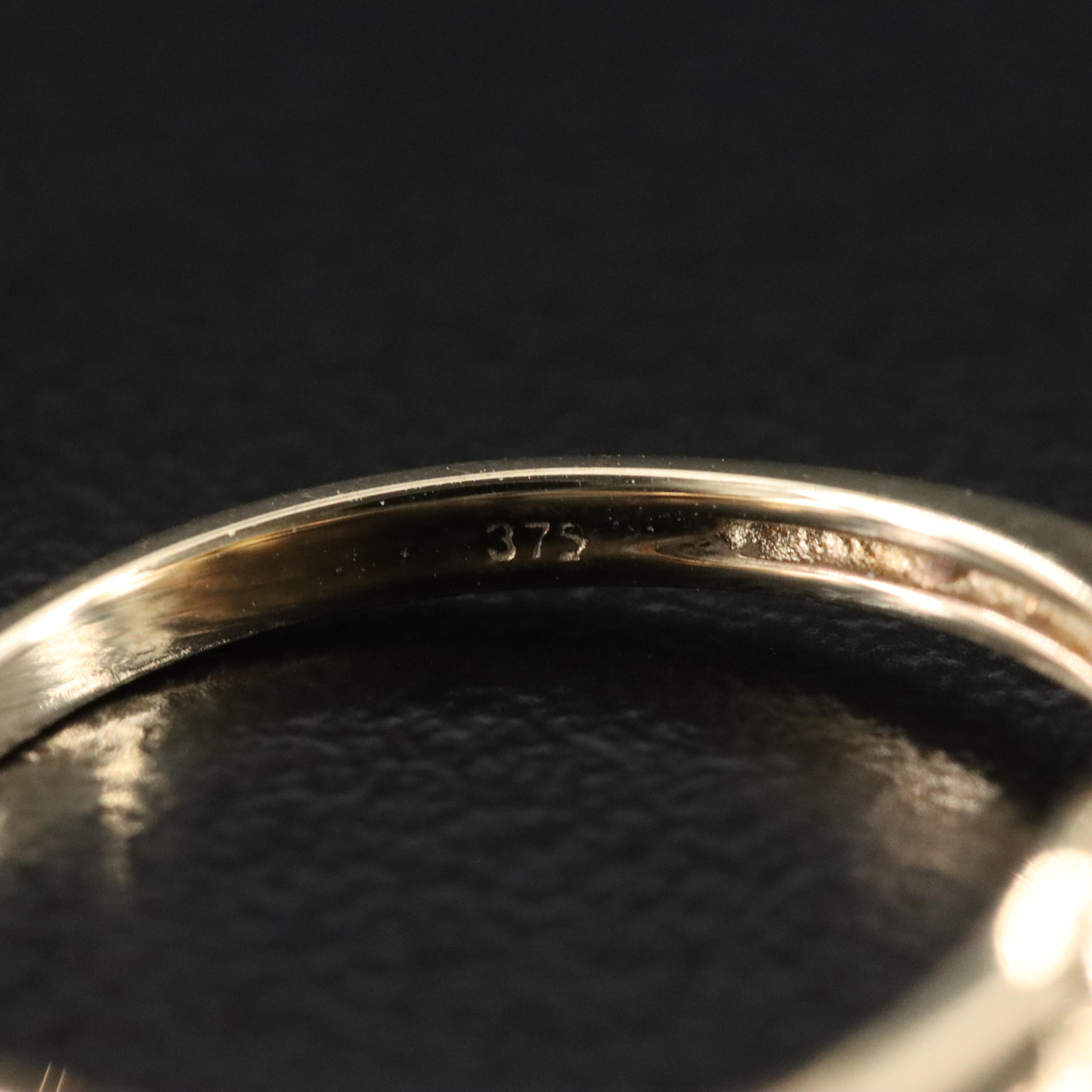 9K Garnet Solitaire Ring