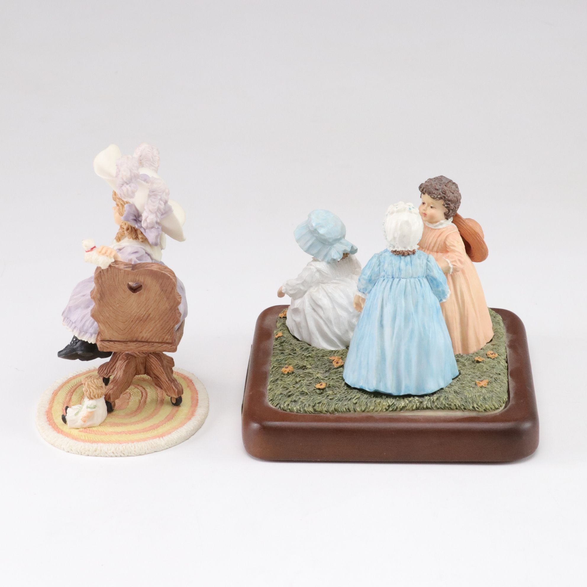 Maud Humphrey Bogart Resin Figurines Including "A Sunday Outing"