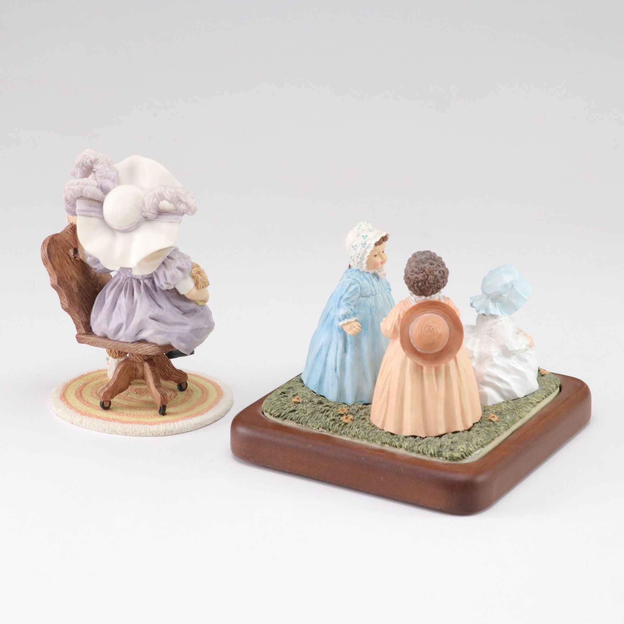Maud Humphrey Bogart Resin Figurines Including "A Sunday Outing"