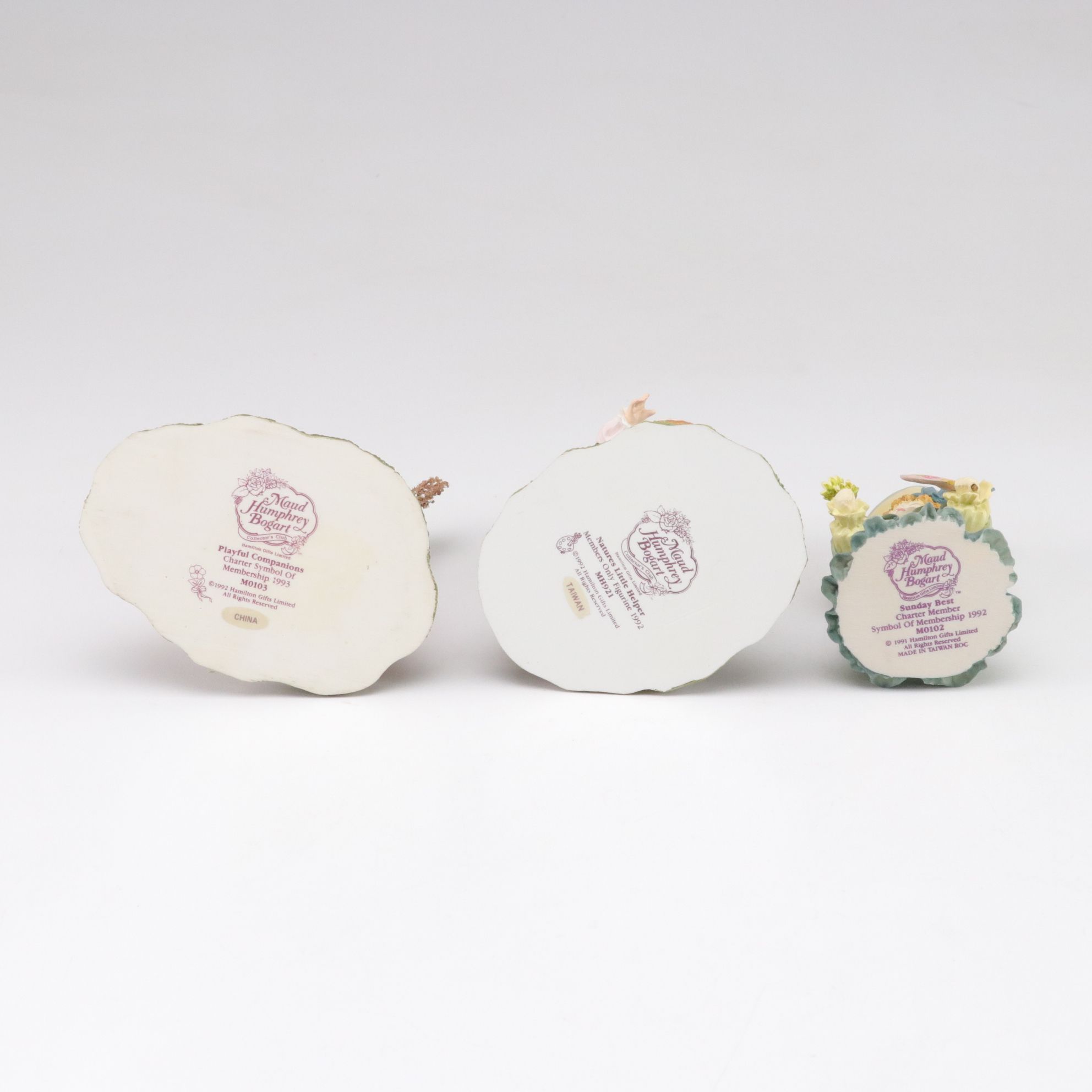 Maud Humphrey Bogart Resin Figurines Including "A Sunday Outing"