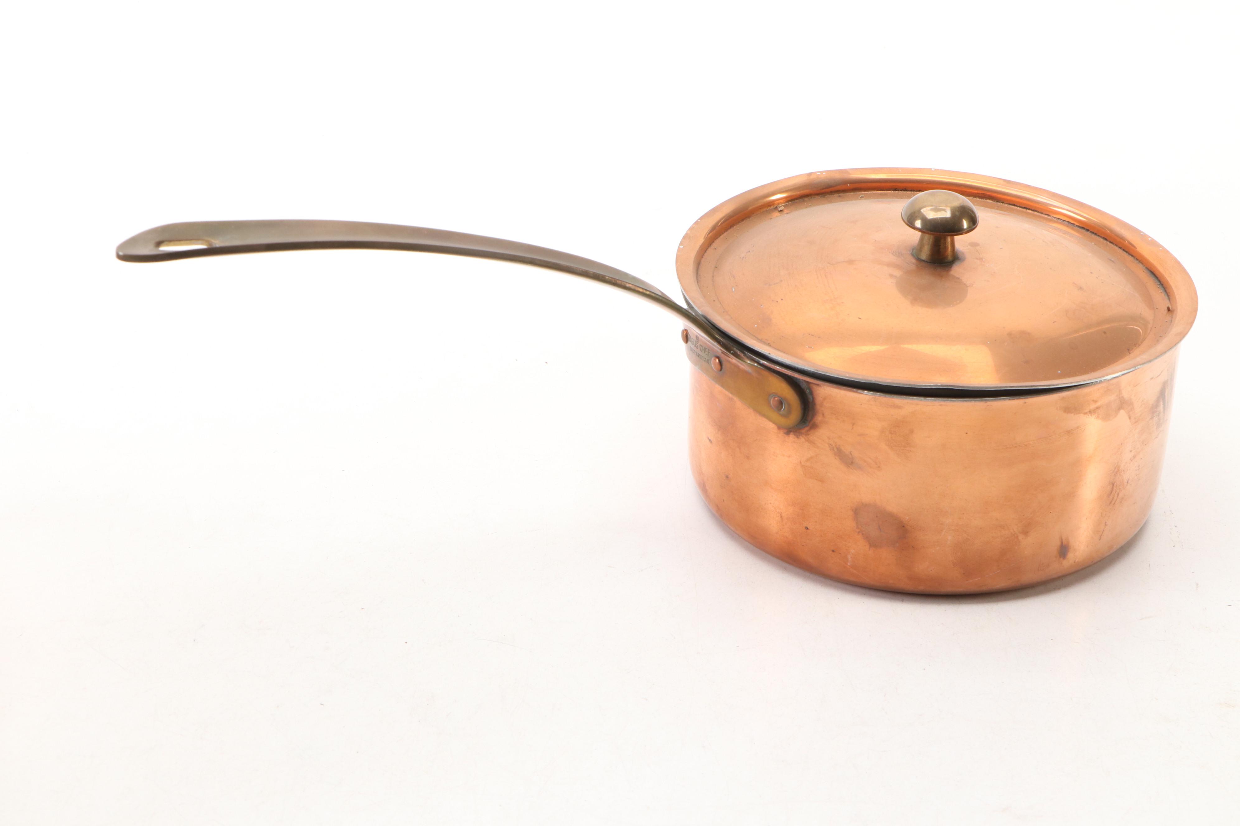 Tagus Chef Copper Plate Pot with Other Copper Plate Pots and Pan