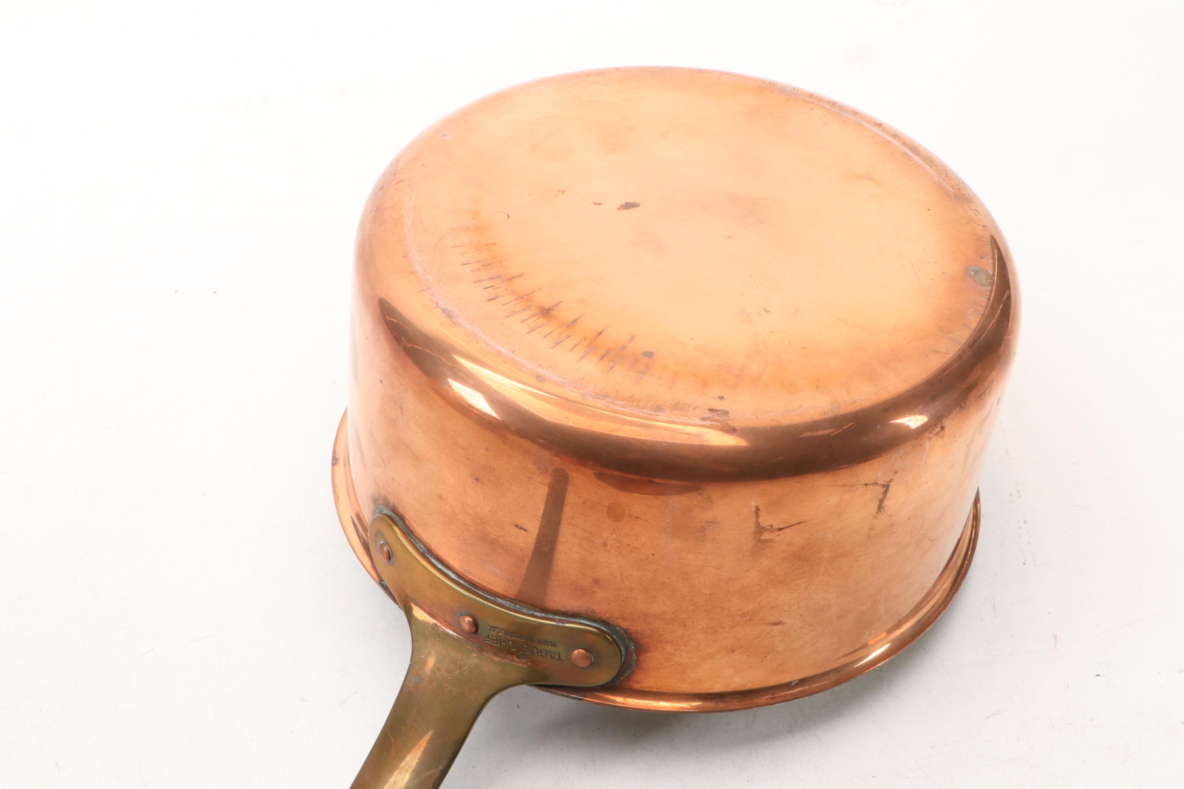 Tagus Chef Copper Plate Pot with Other Copper Plate Pots and Pan