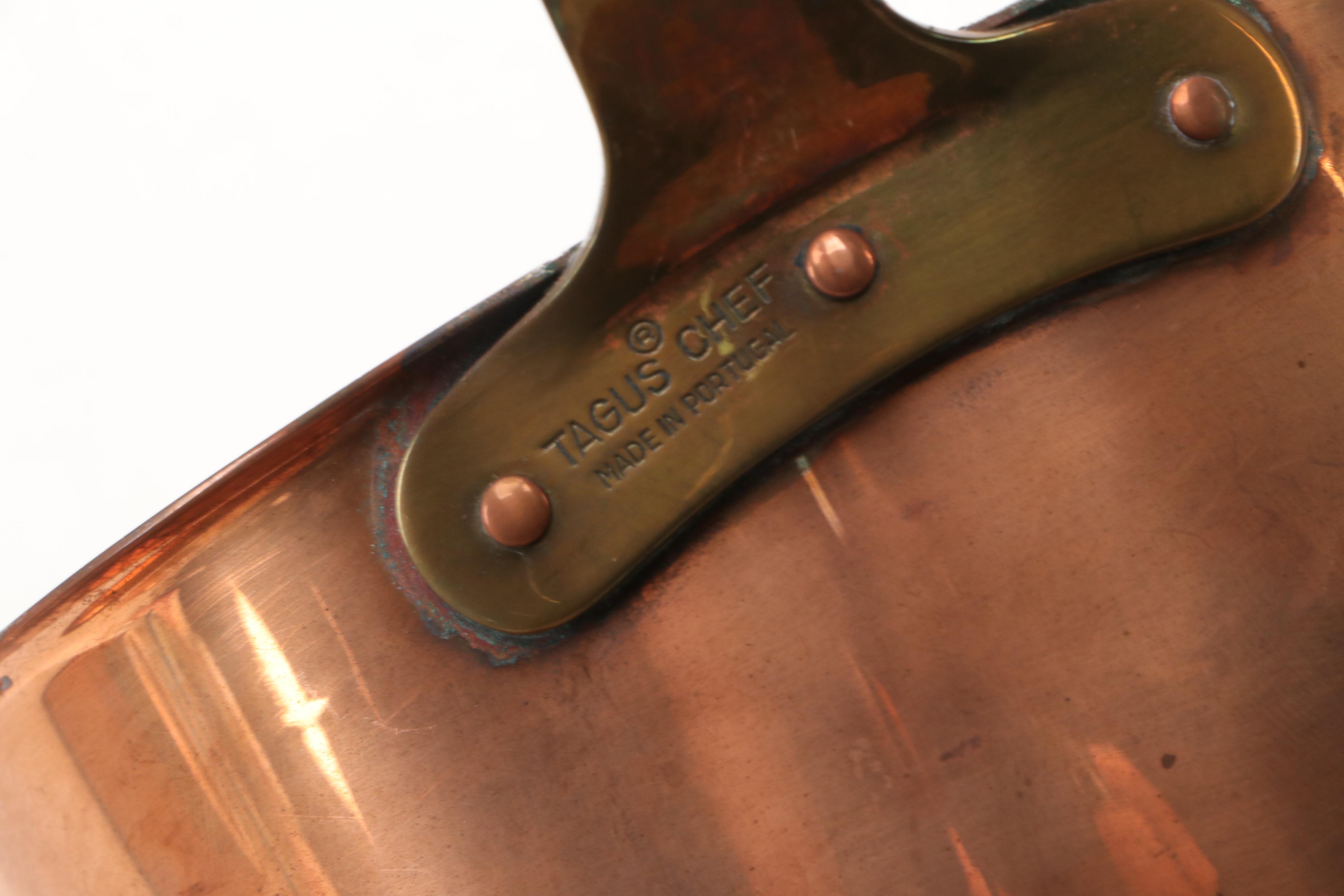 Tagus Chef Copper Plate Pot with Other Copper Plate Pots and Pan