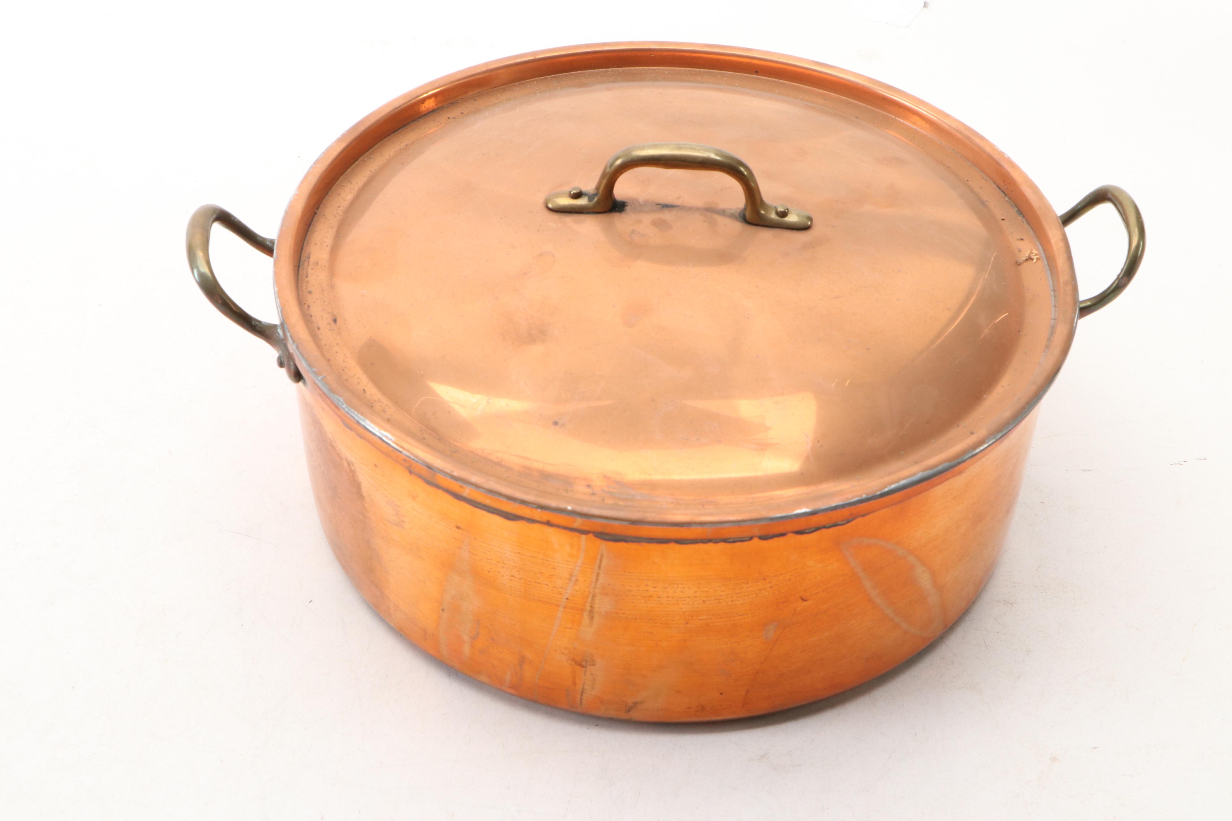 Tagus Chef Copper Plate Pot with Other Copper Plate Pots and Pan