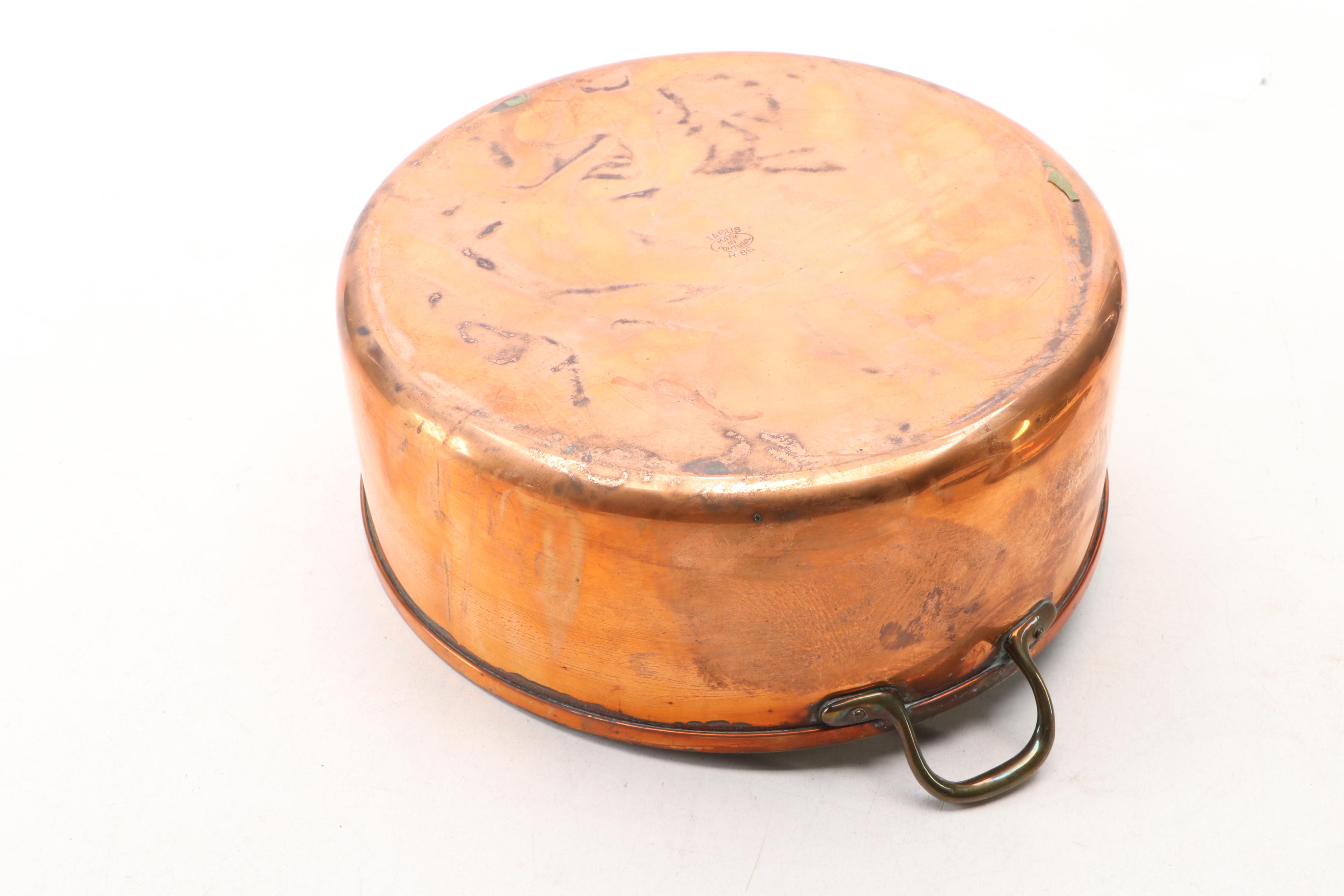 Tagus Chef Copper Plate Pot with Other Copper Plate Pots and Pan