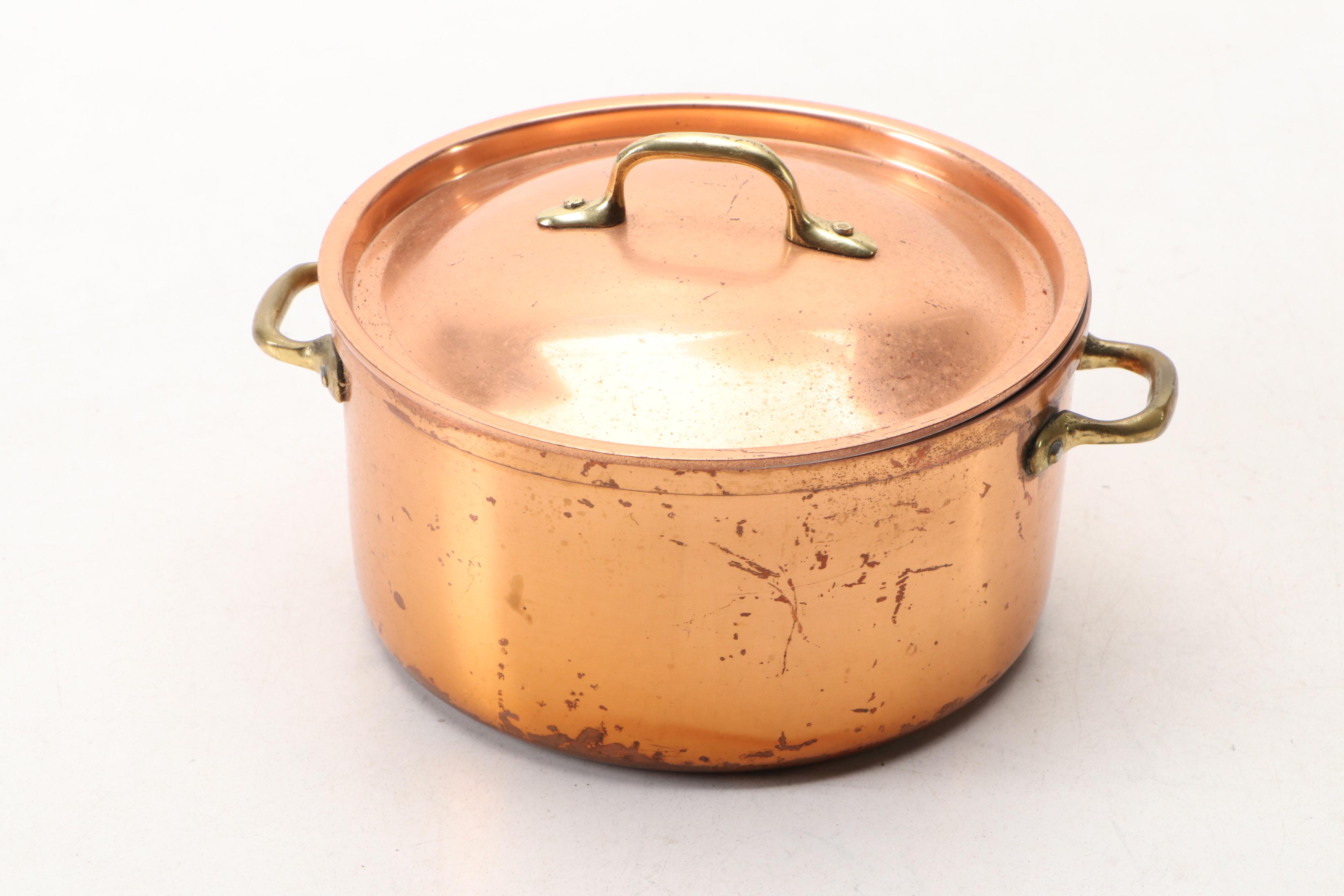 Tagus Chef Copper Plate Pot with Other Copper Plate Pots and Pan