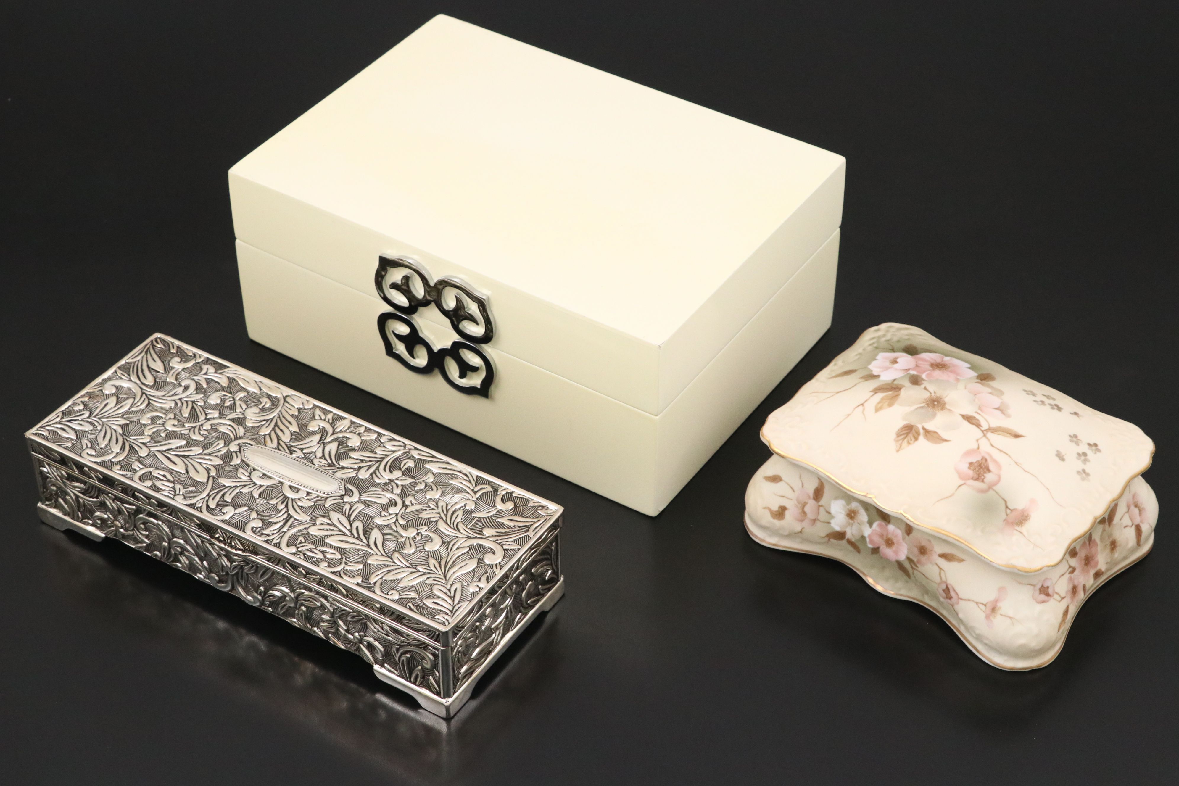 Godinger Silver Plate Jewelry Box, Goebel Glass Bell, and More Vanity Décor