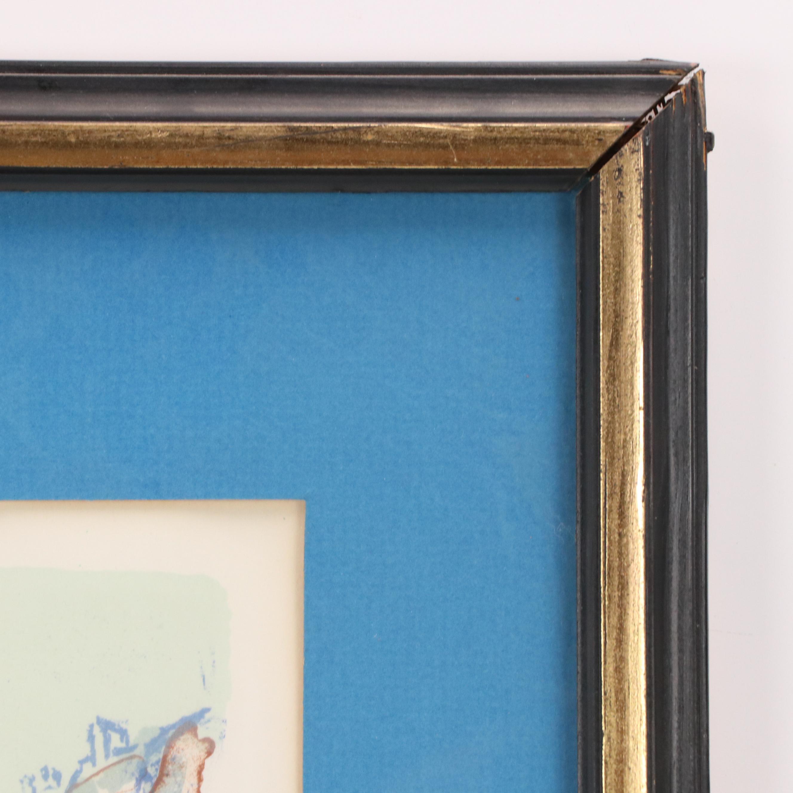 Jean Charnotet Lithograph of a Girl Holding Dove, 20th Century