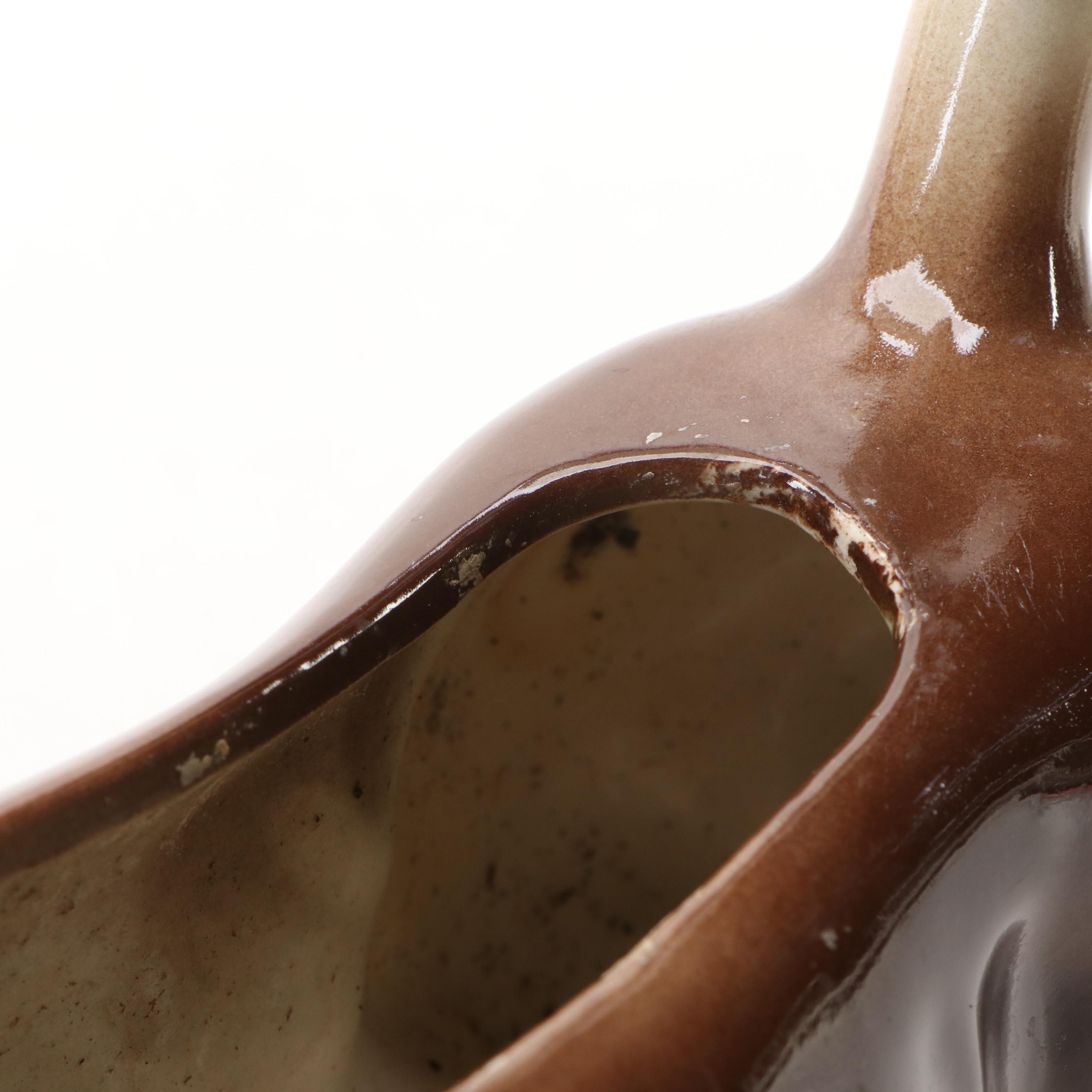 Ceramic Basset Hound Dog Planter, Mid-20th Century