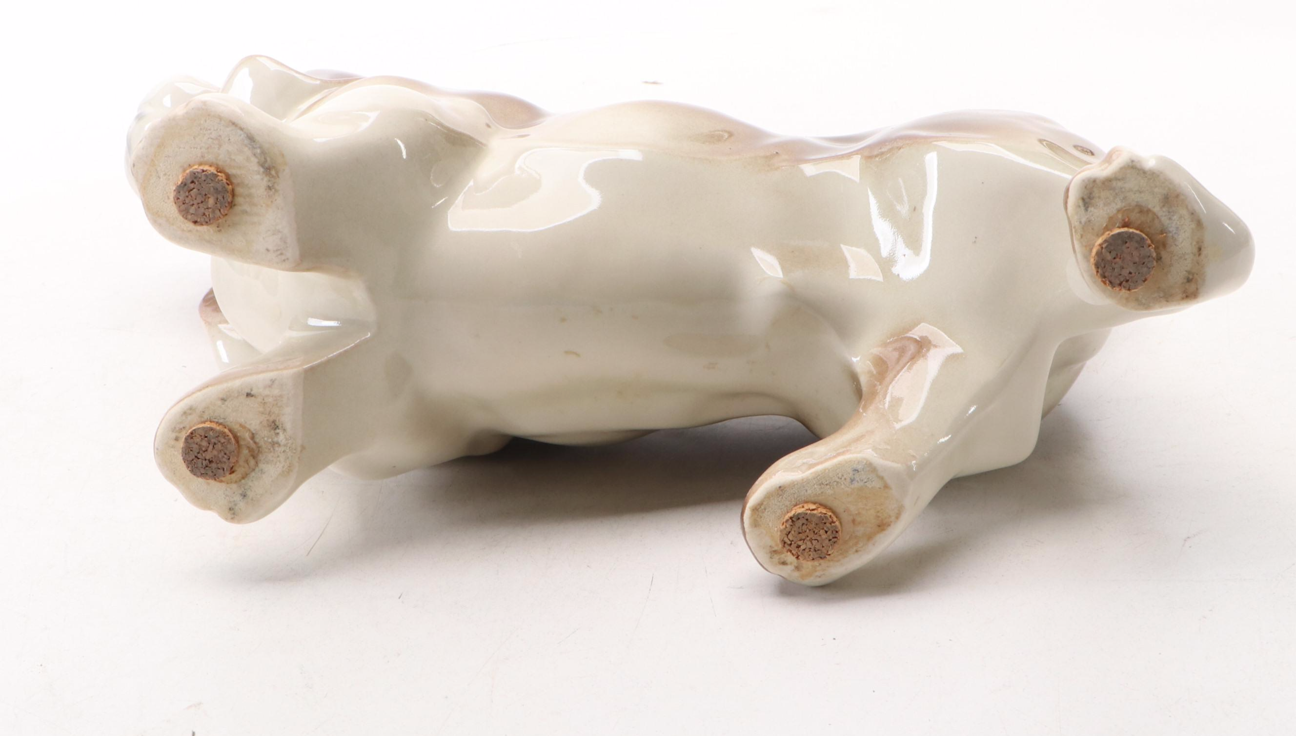 Ceramic Basset Hound Dog Planter, Mid-20th Century