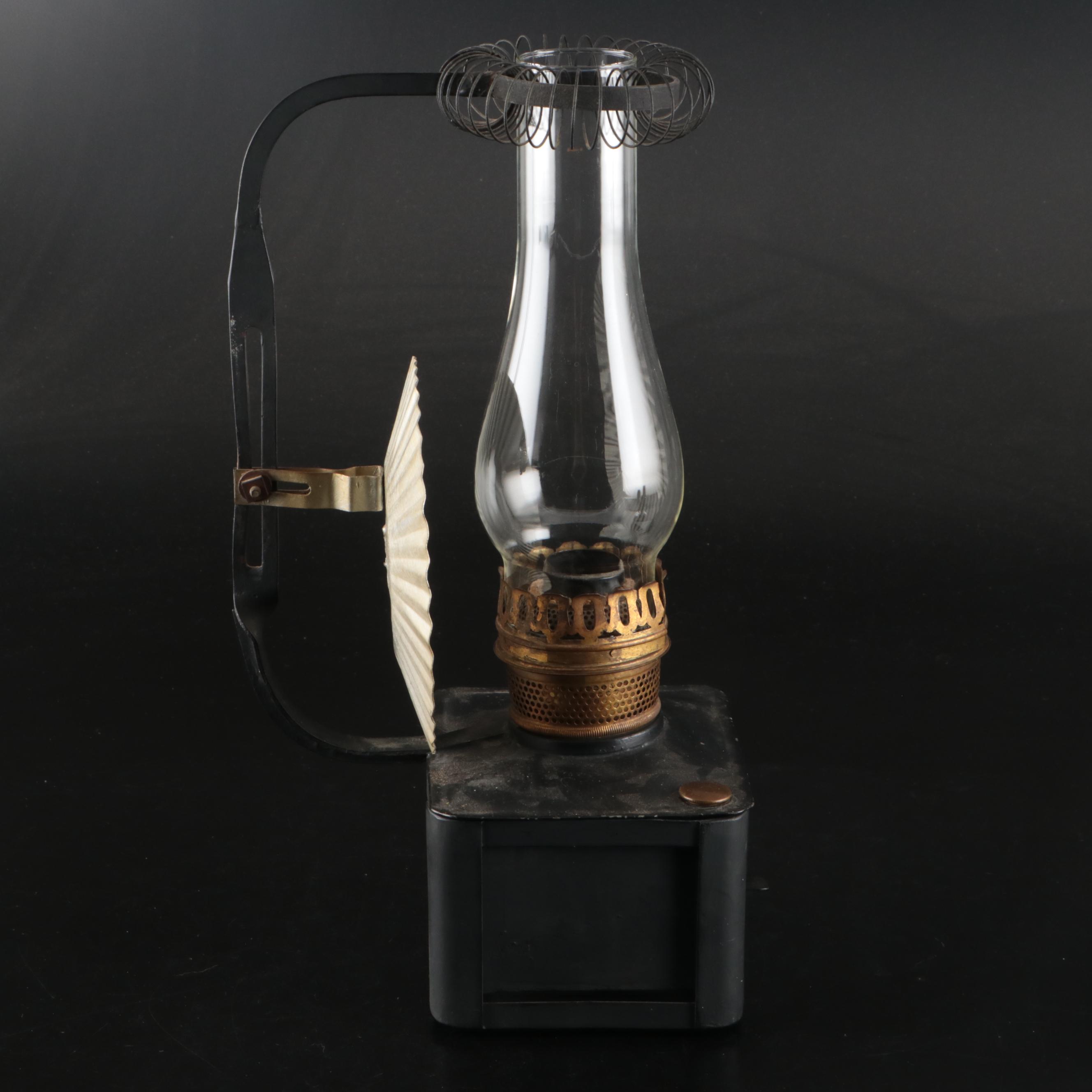 Plume & Atwood Railroad and Wall Kerosene Lamps, Late 19th Century