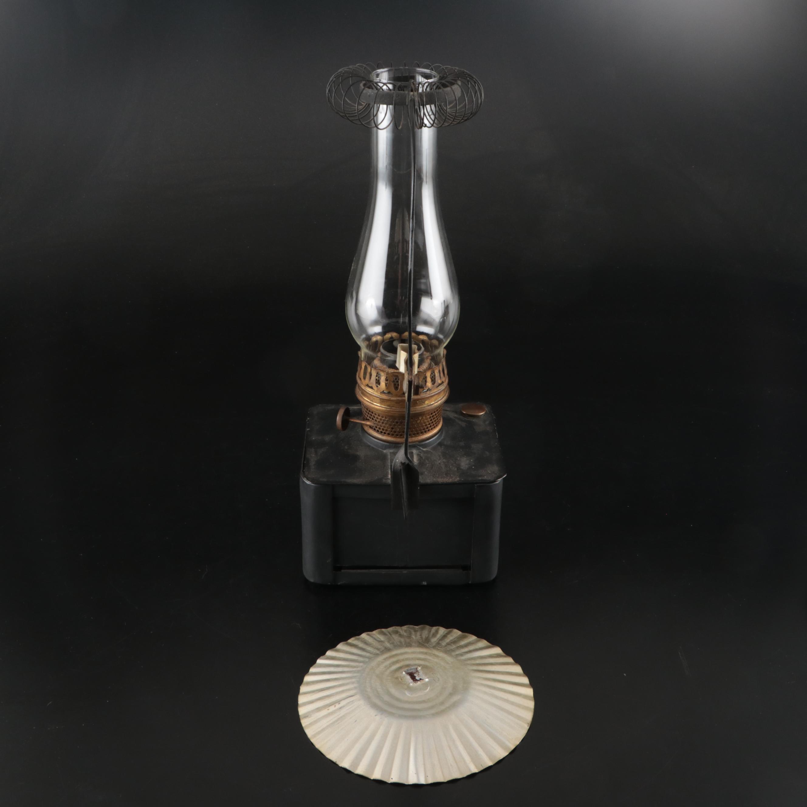 Plume & Atwood Railroad and Wall Kerosene Lamps, Late 19th Century