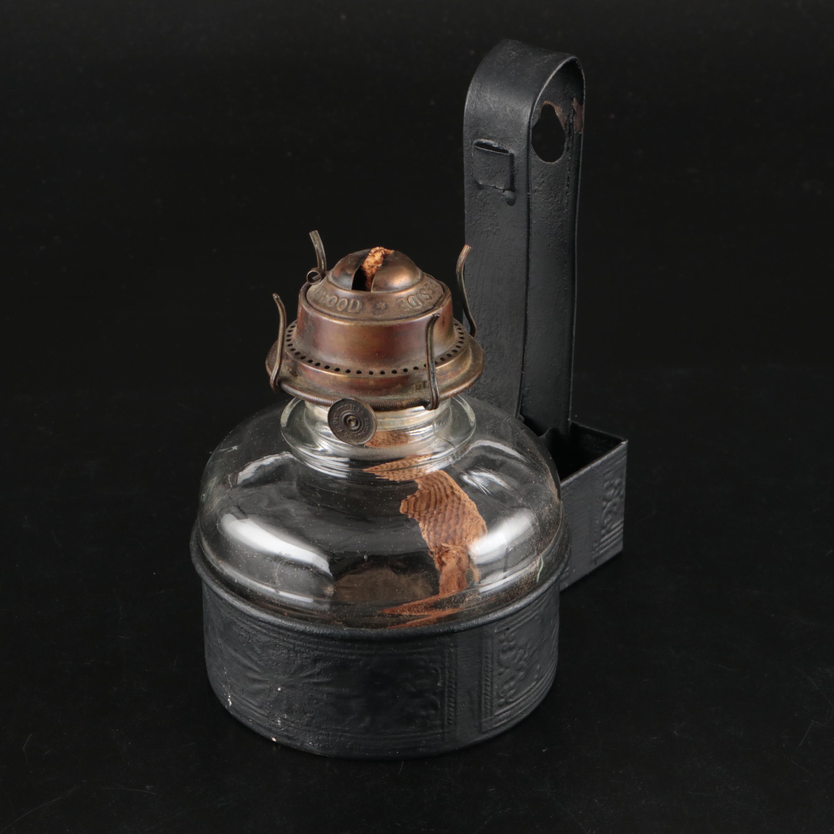 Plume & Atwood Railroad and Wall Kerosene Lamps, Late 19th Century