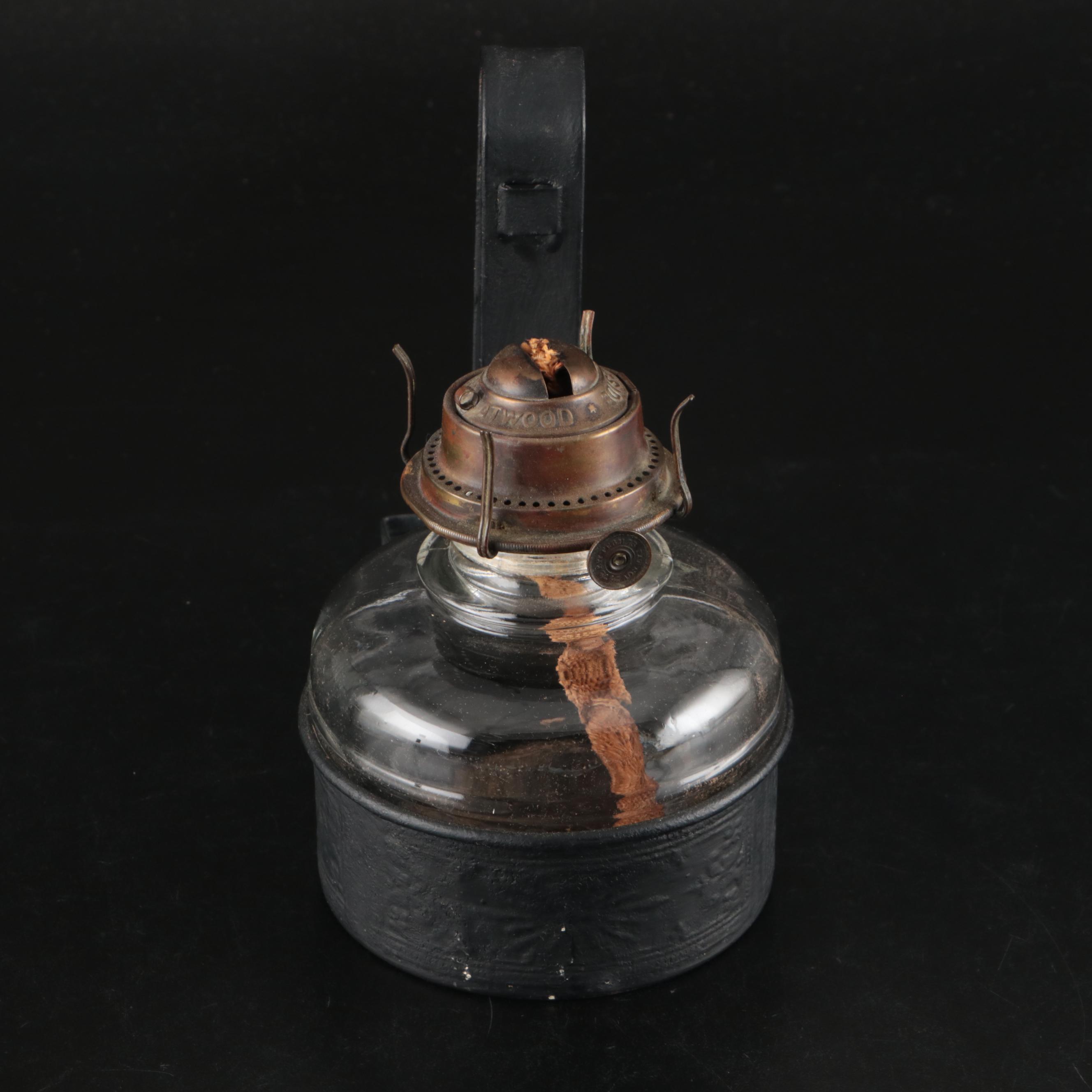 Plume & Atwood Railroad and Wall Kerosene Lamps, Late 19th Century