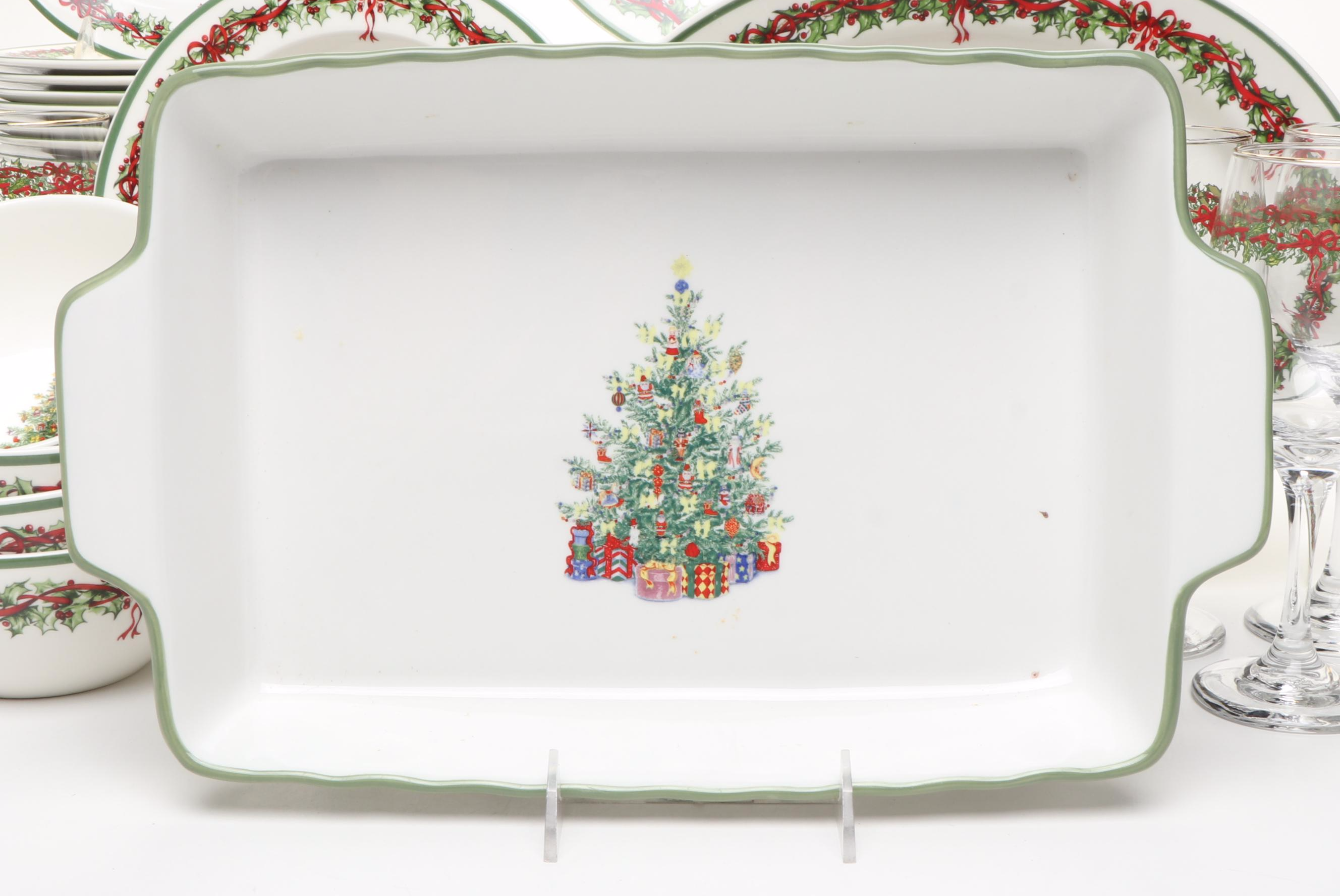 Christopher Radko for Traditions "Holiday Celebration" Porcelain Tableware