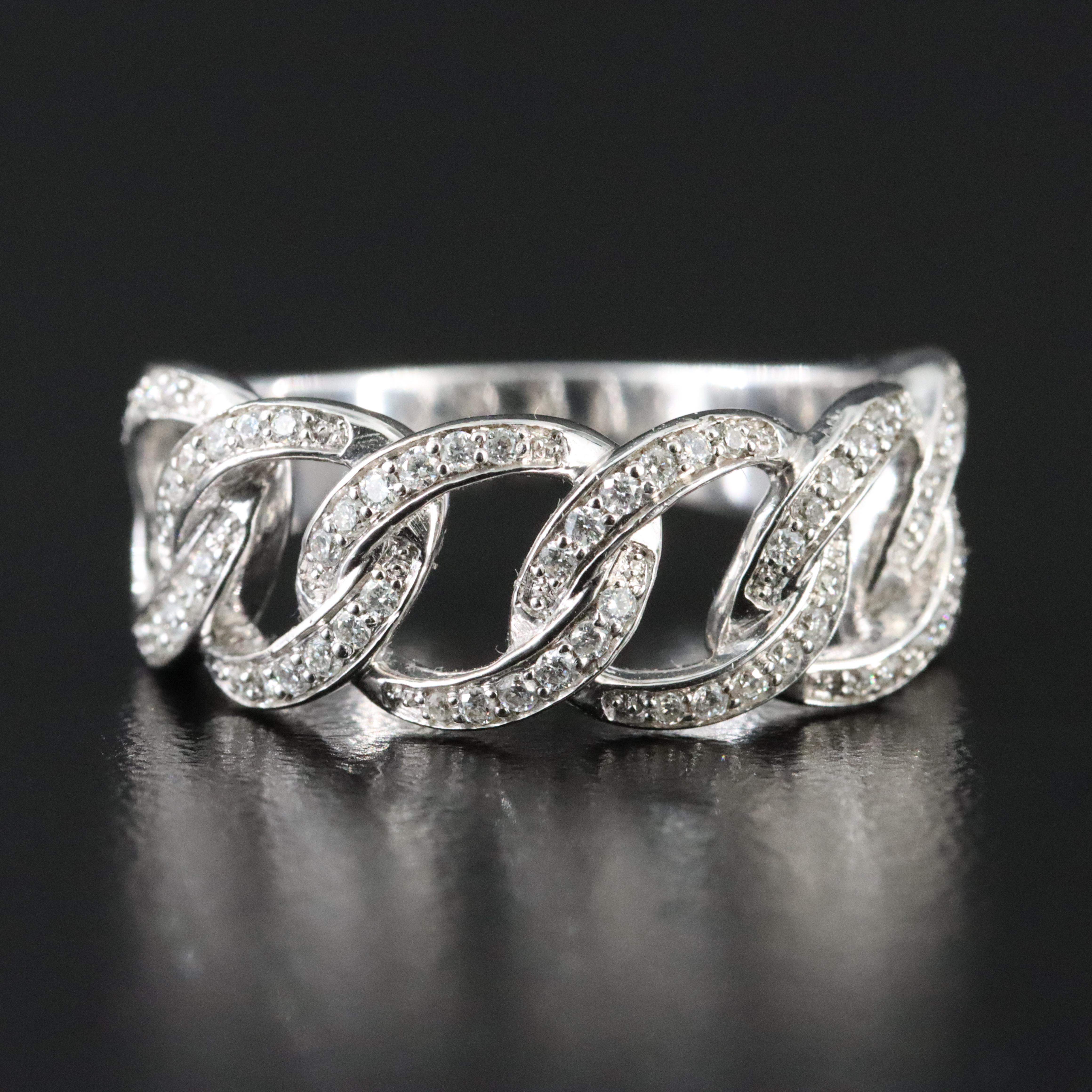 14K 0.36 CTW Diamond Link Ring