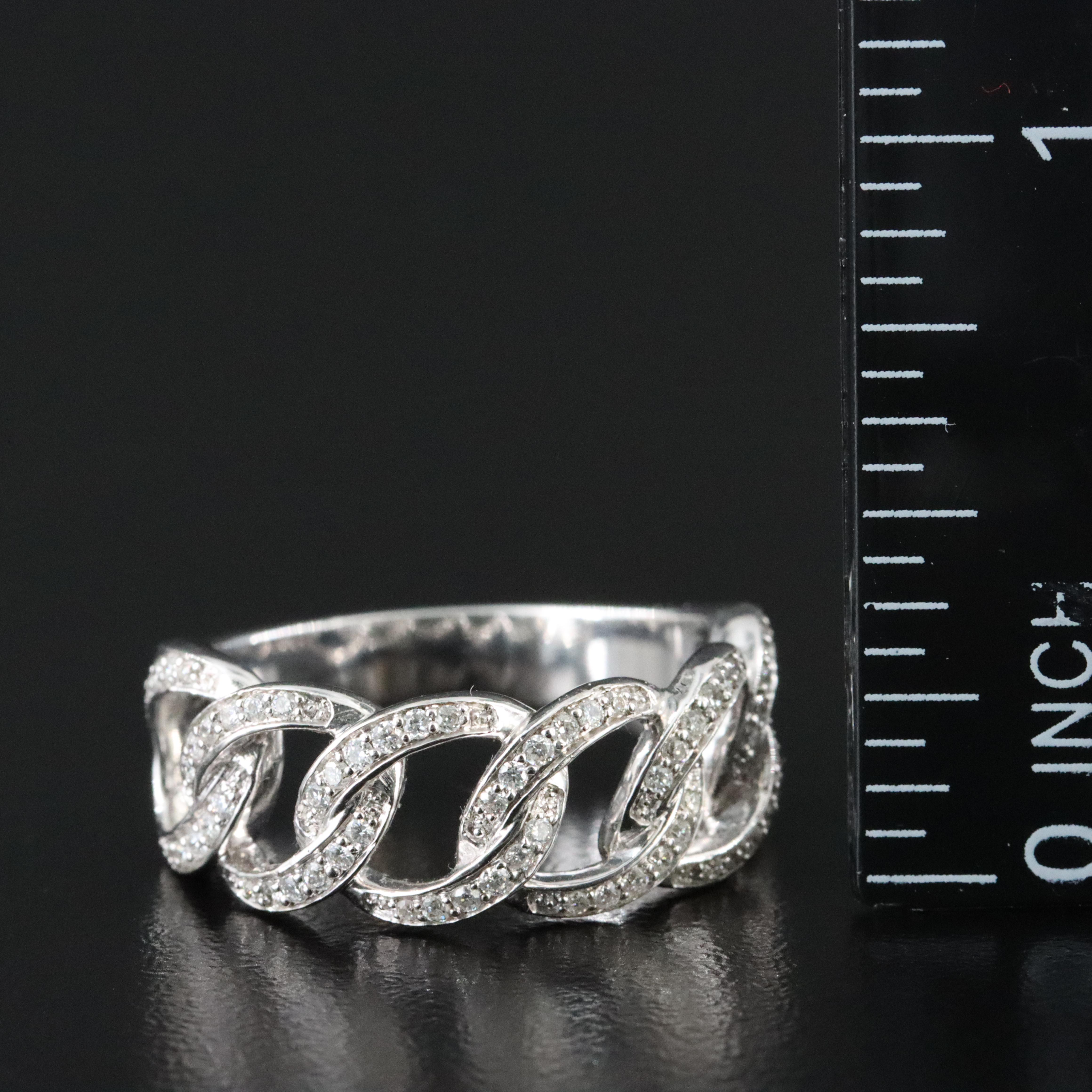 14K 0.36 CTW Diamond Link Ring