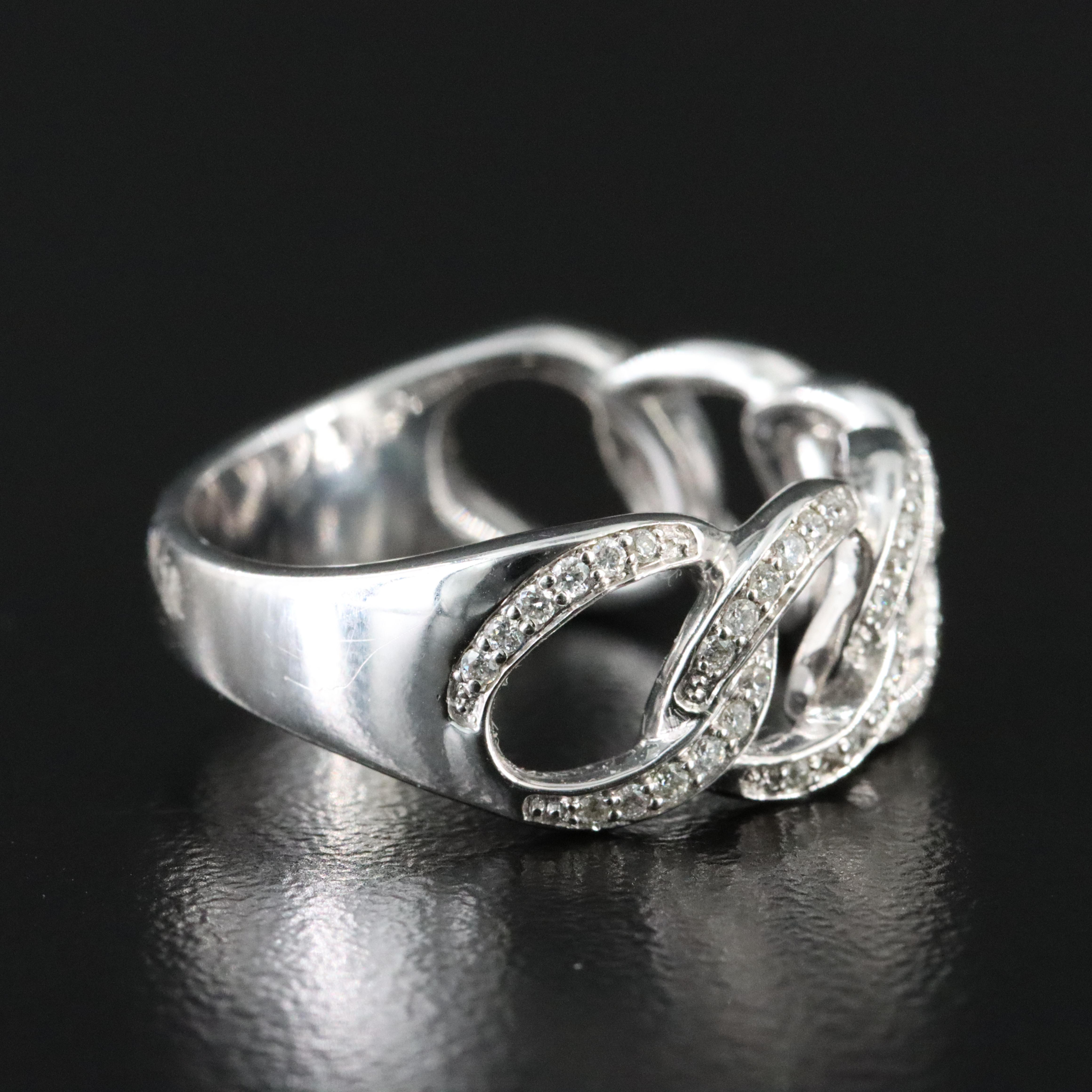 14K 0.36 CTW Diamond Link Ring