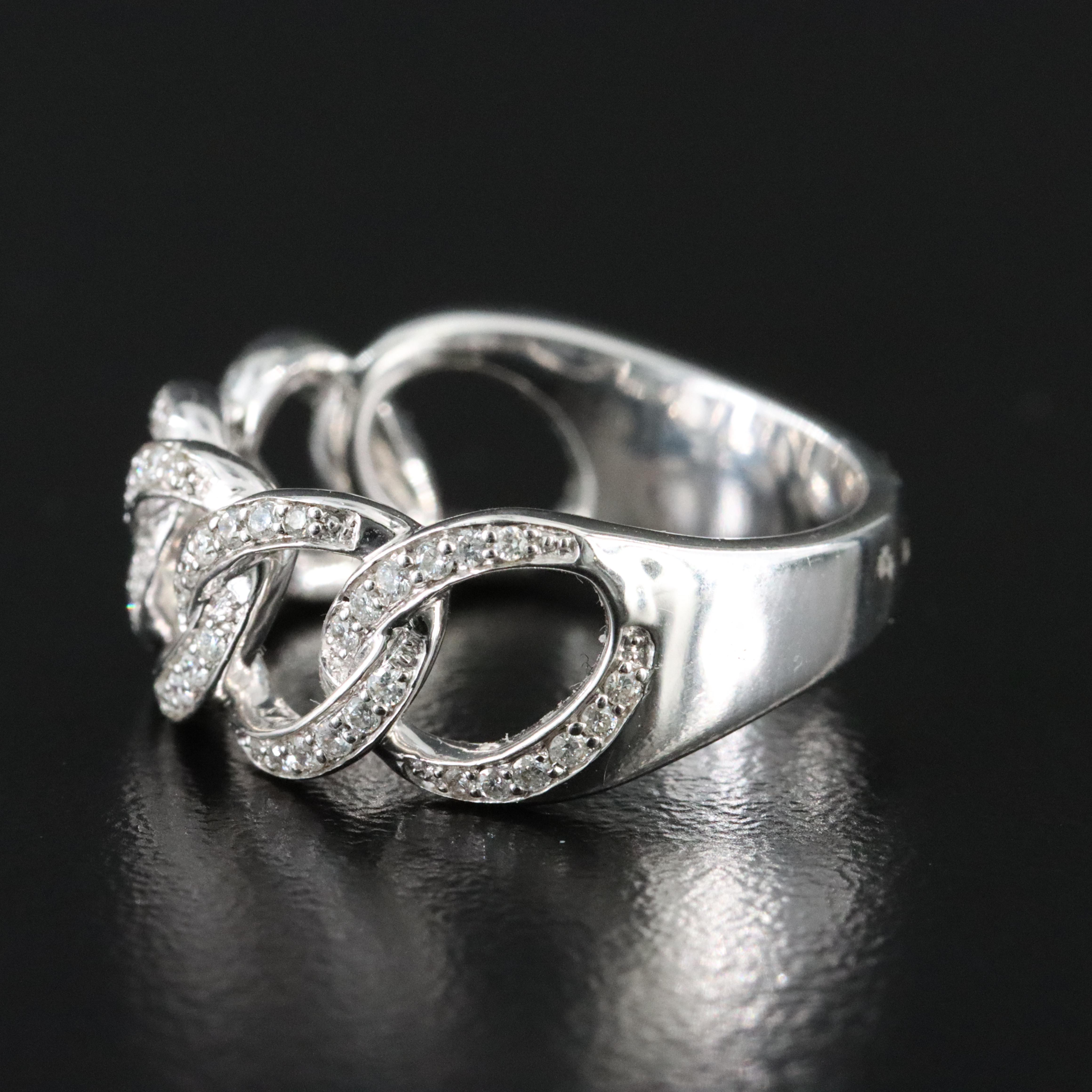 14K 0.36 CTW Diamond Link Ring