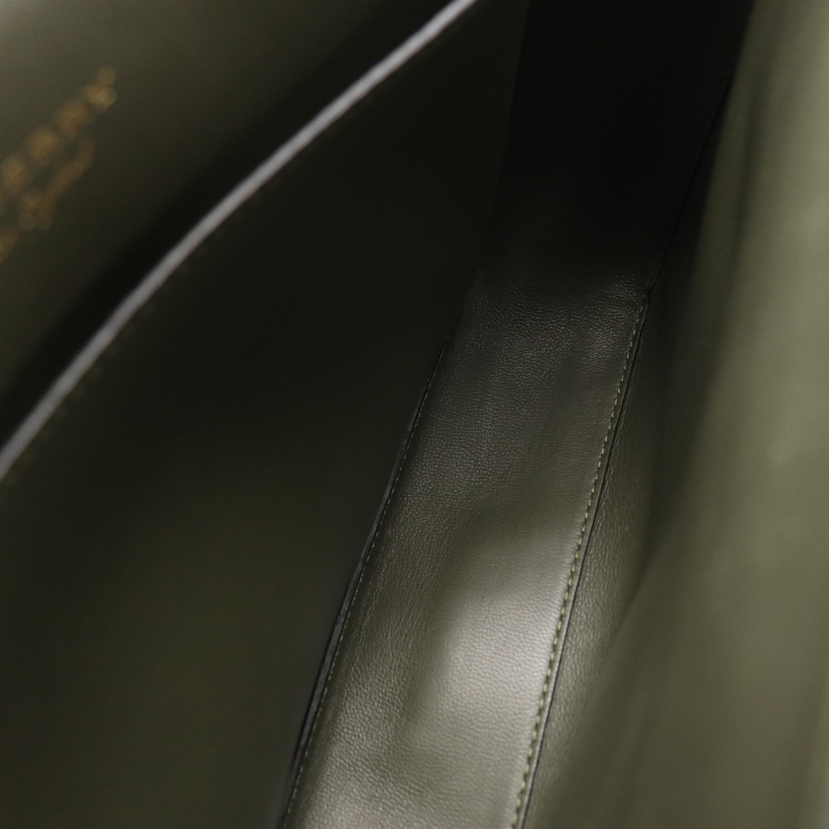 Burberry Large Square Crossbody Satchel in Mid-Indigo Calfskin Leather