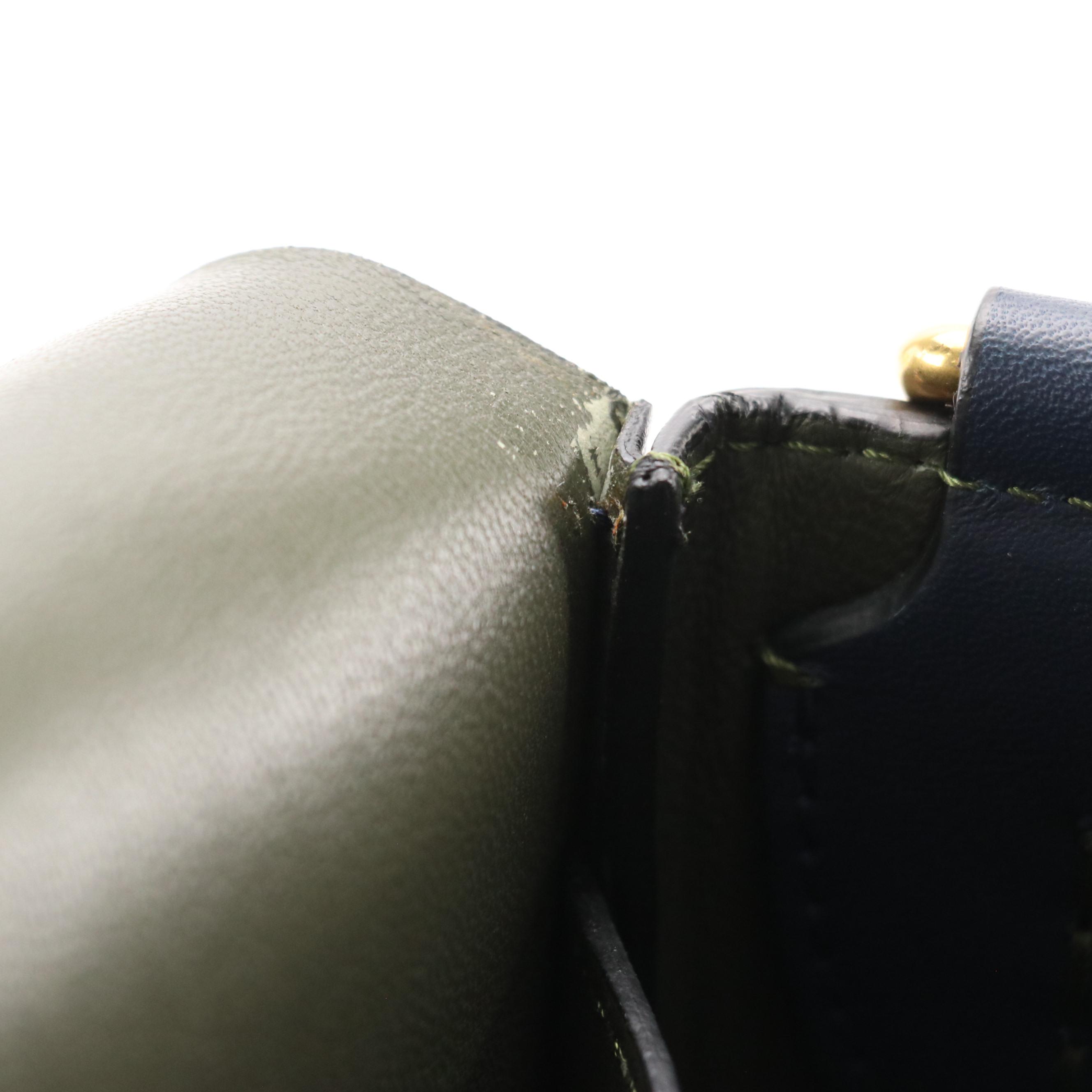 Burberry Large Square Crossbody Satchel in Mid-Indigo Calfskin Leather