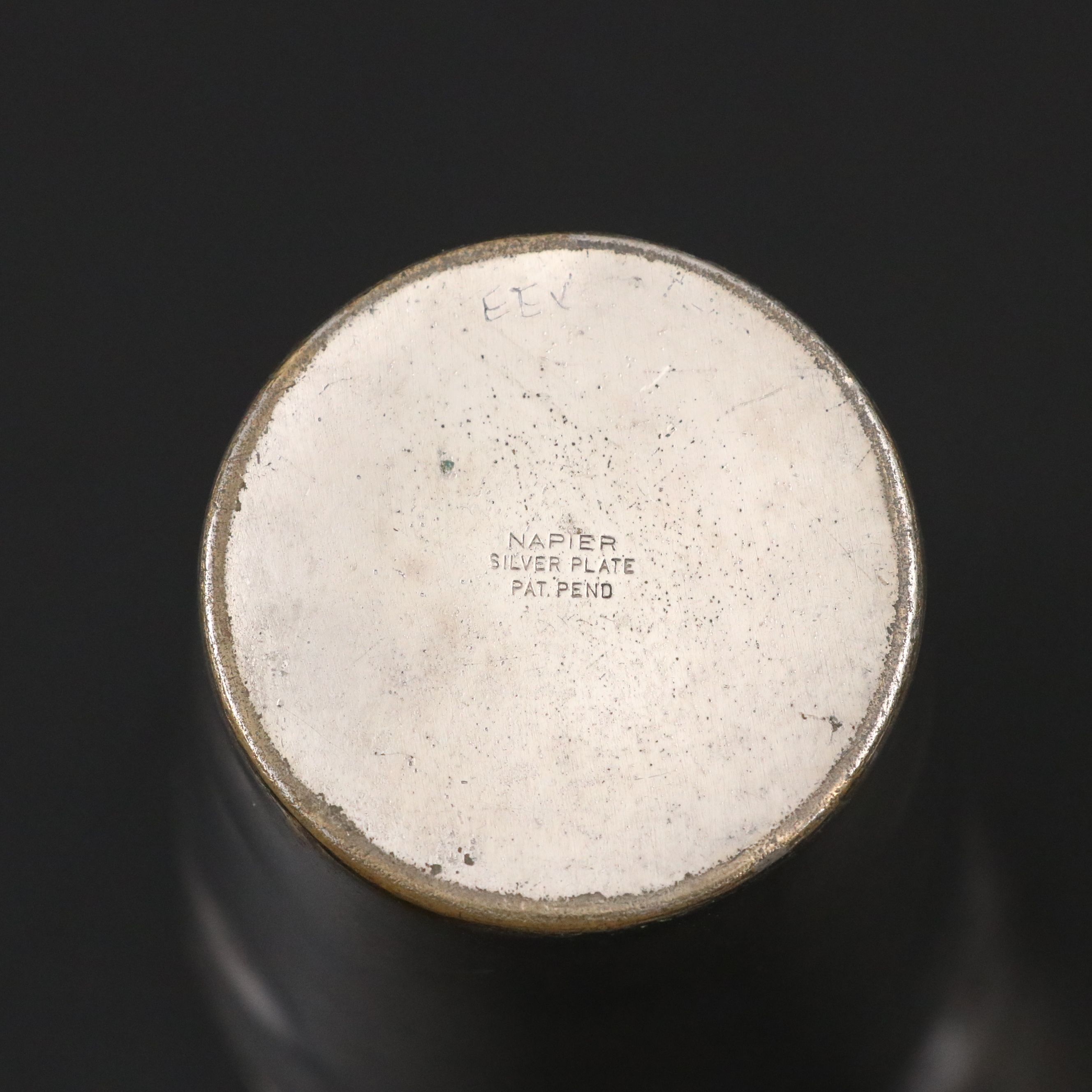 Napier Silver Plate Cocktail Shaker and Strainer with Goblet, Tray and Glasses