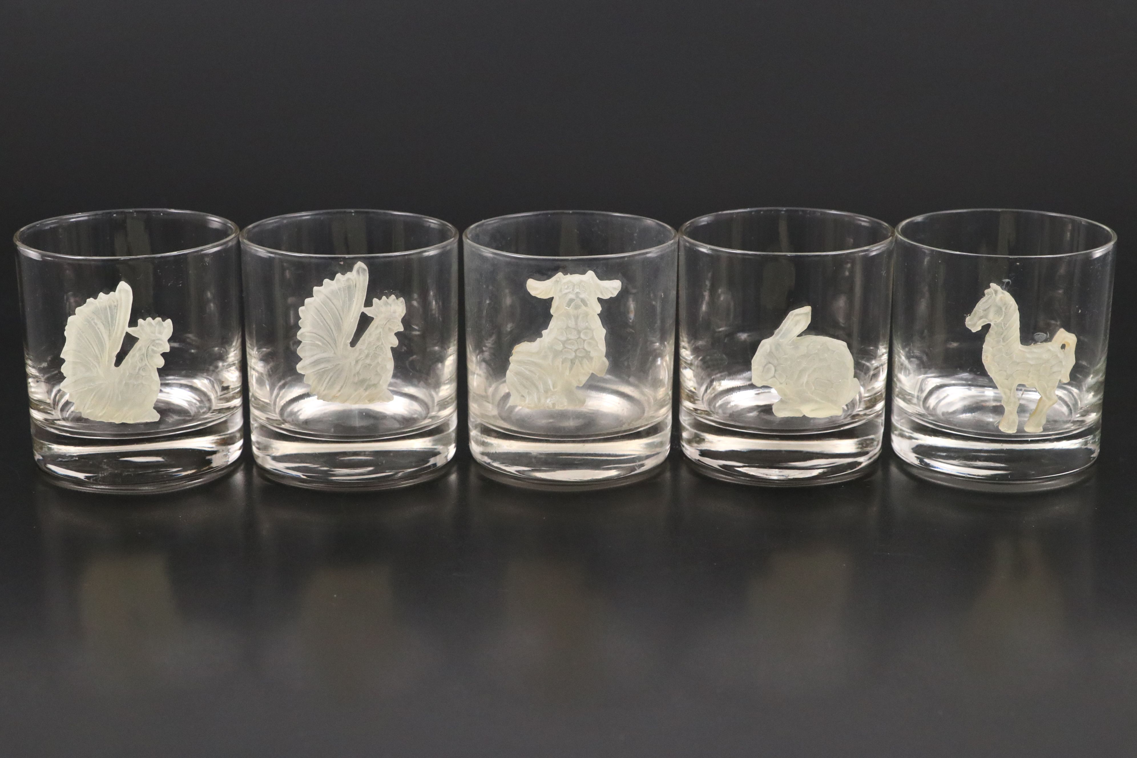 Napier Silver Plate Cocktail Shaker and Strainer with Goblet, Tray and Glasses