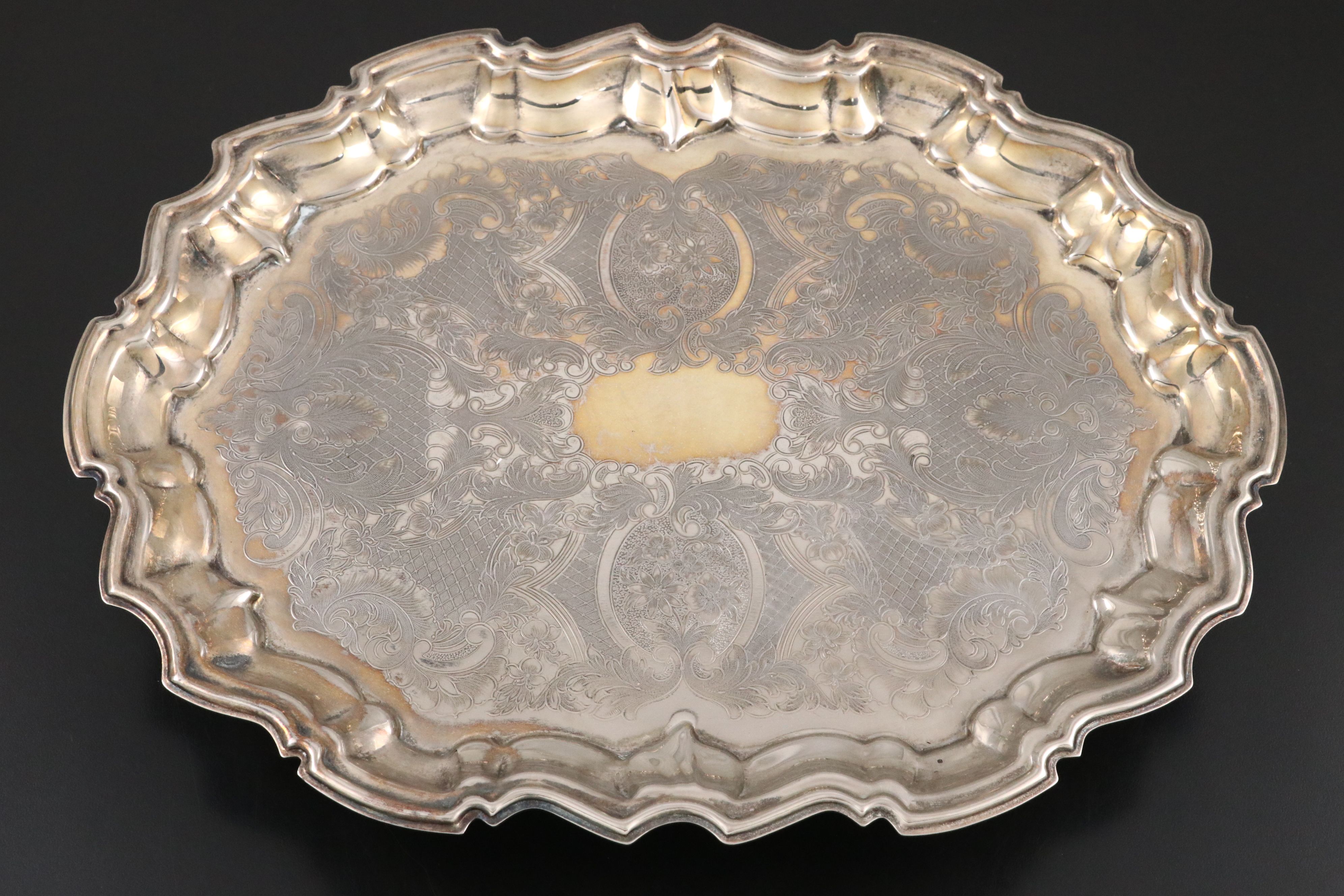 Napier Silver Plate Cocktail Shaker and Strainer with Goblet, Tray and Glasses