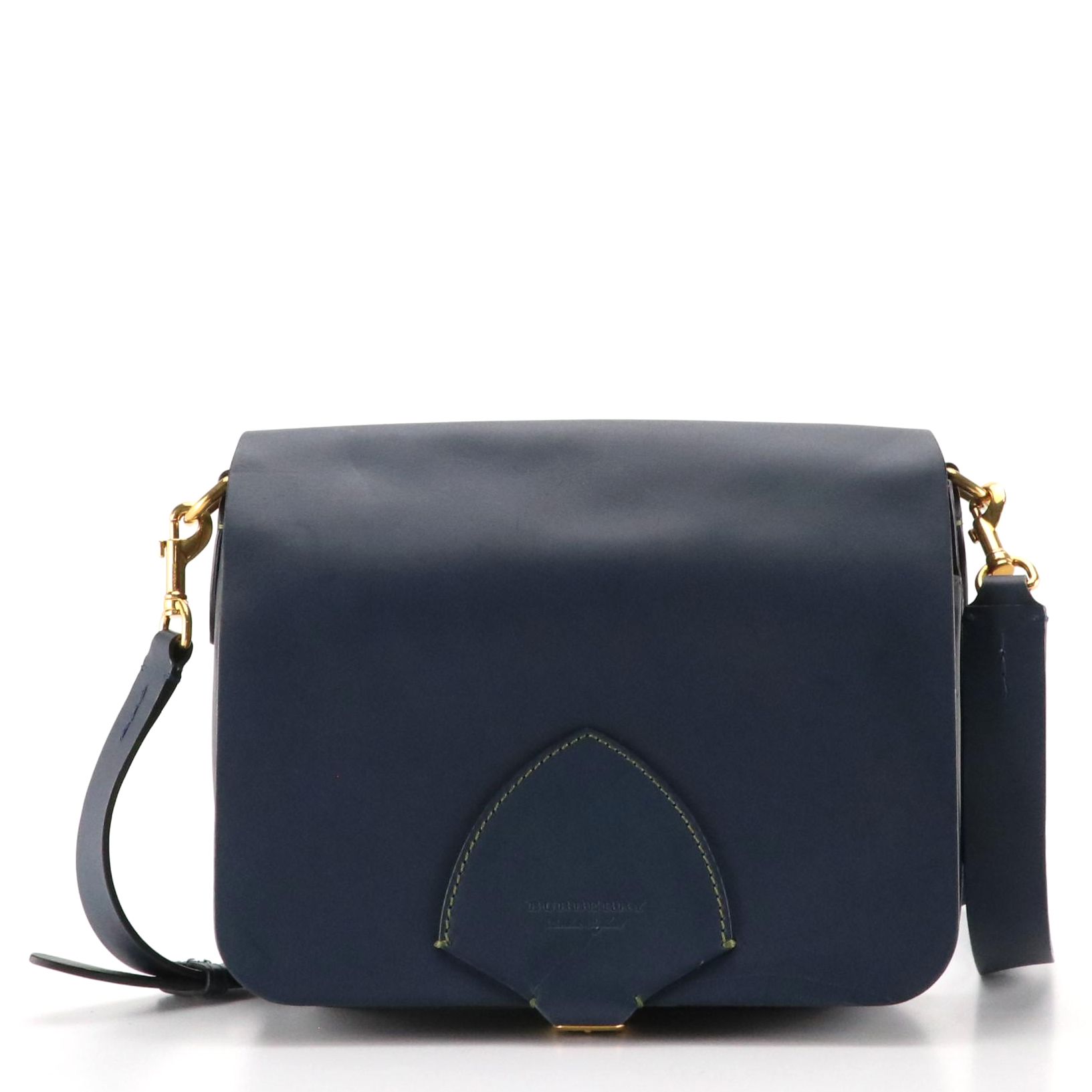 Burberry Large Square Crossbody Satchel in Mid-Indigo Calfskin Leather
