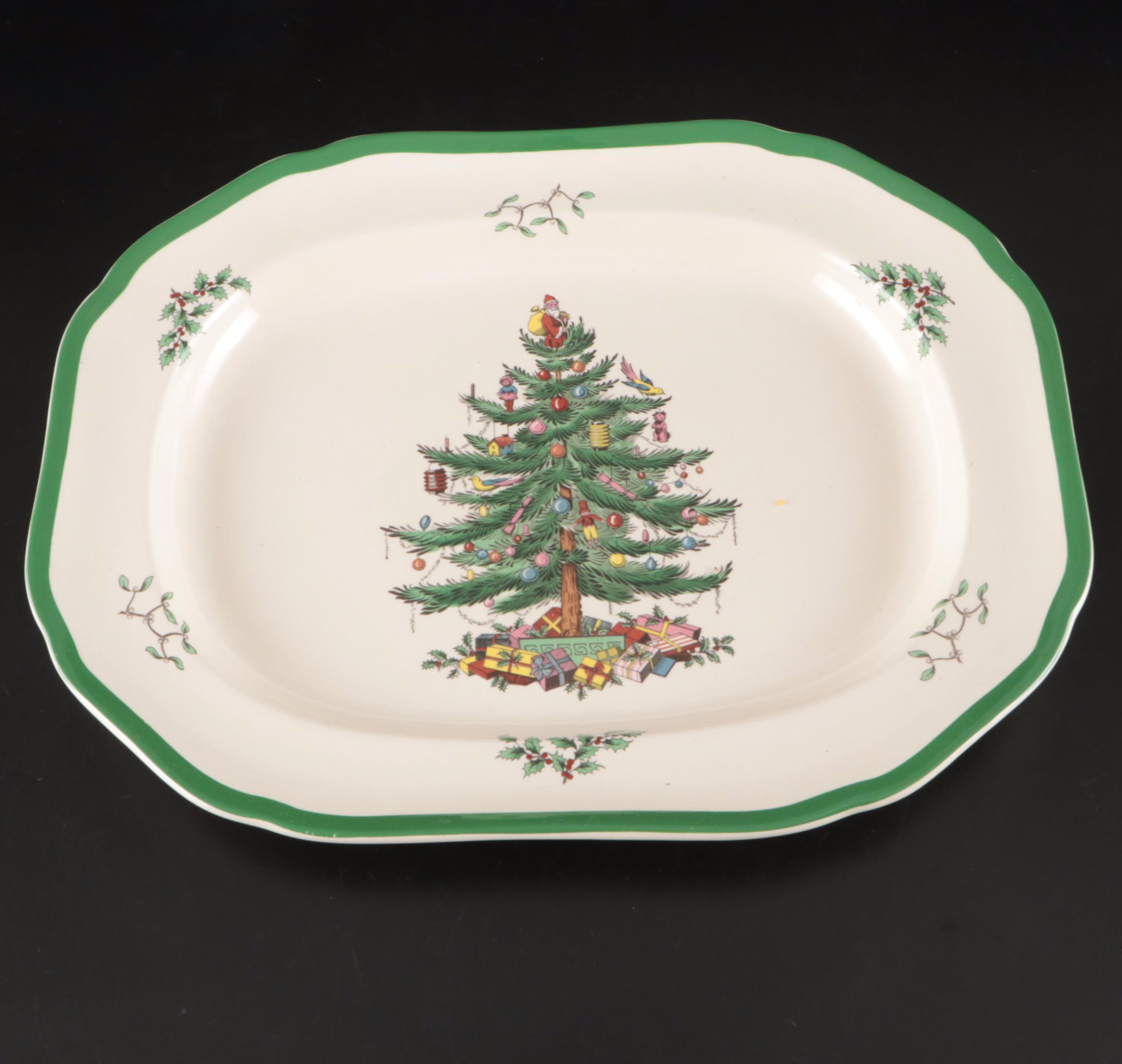 Johnson Bros "Victorian Christmas" and Spode "Christmas Tree" Ceramic Dinnerware