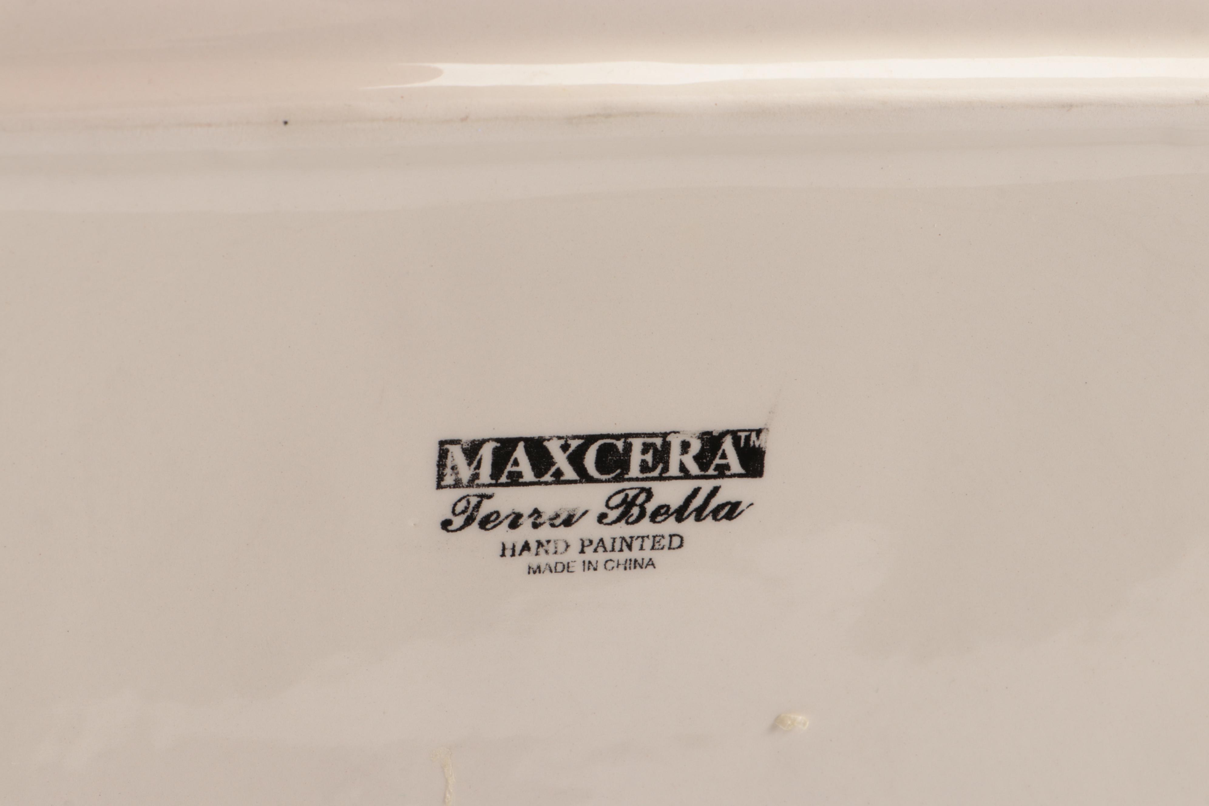 Maxcera, Benstson-West Designs, and Other Majolica Style Ceramic Tableware